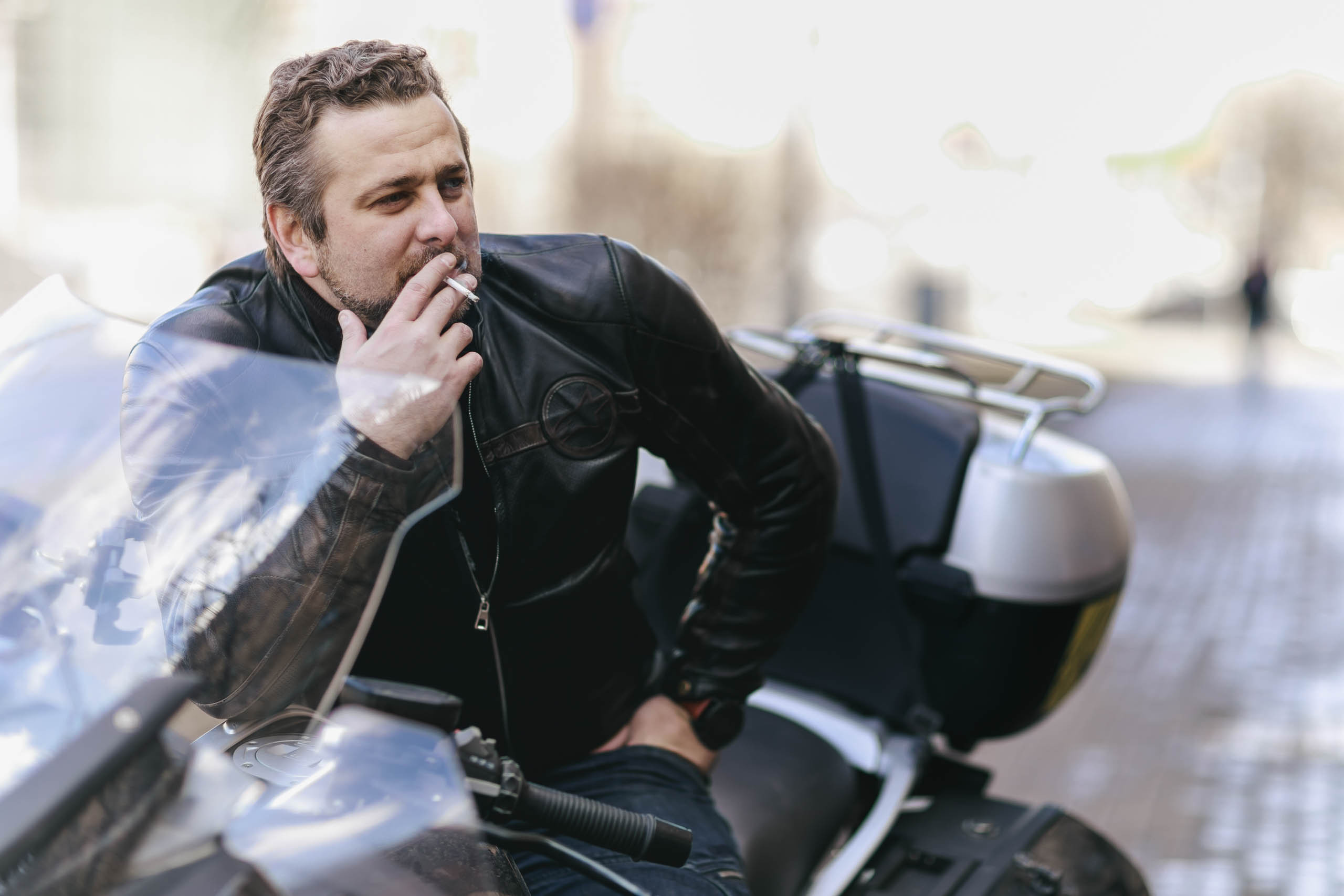 Мужской портрет для байкера Дмитрия. Портретный фотограф в Москве Анна Лукерьина