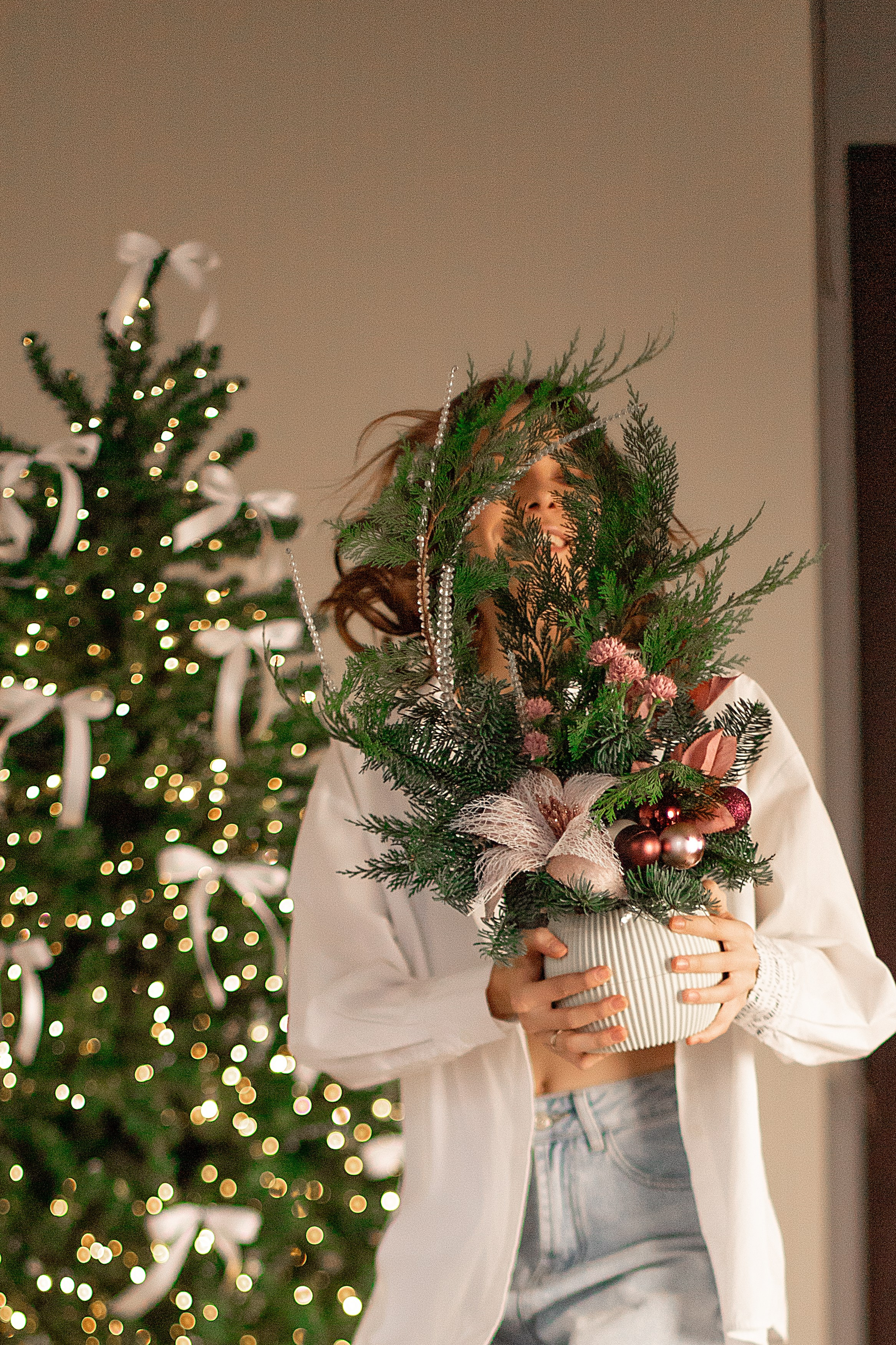 Новогодняя съемка для цветочного бутика. Семейный и индивидуальный фотограф в Ростове-на-Дону