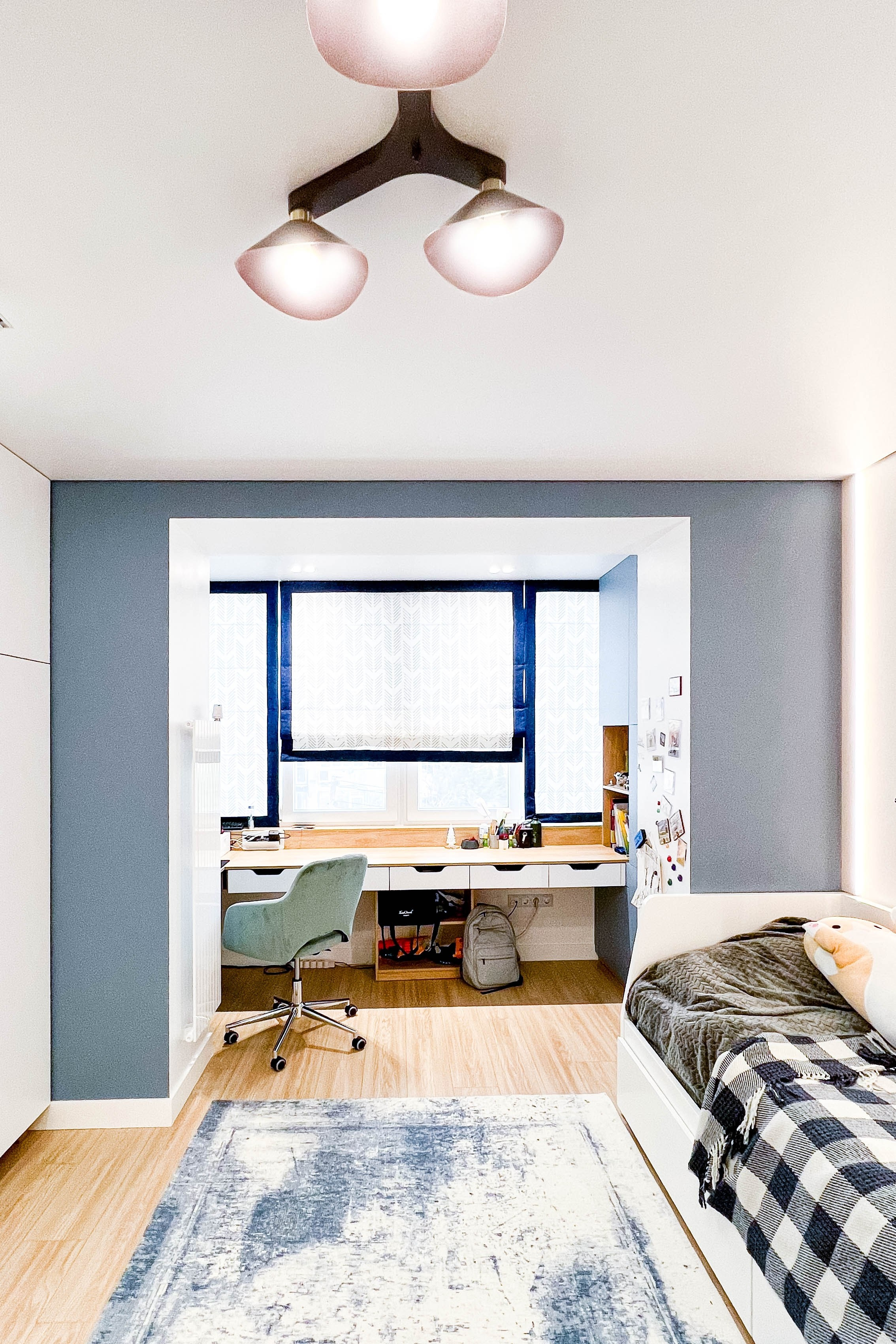 The apartment is in a modern style. Fotograf Dmitrii Donets