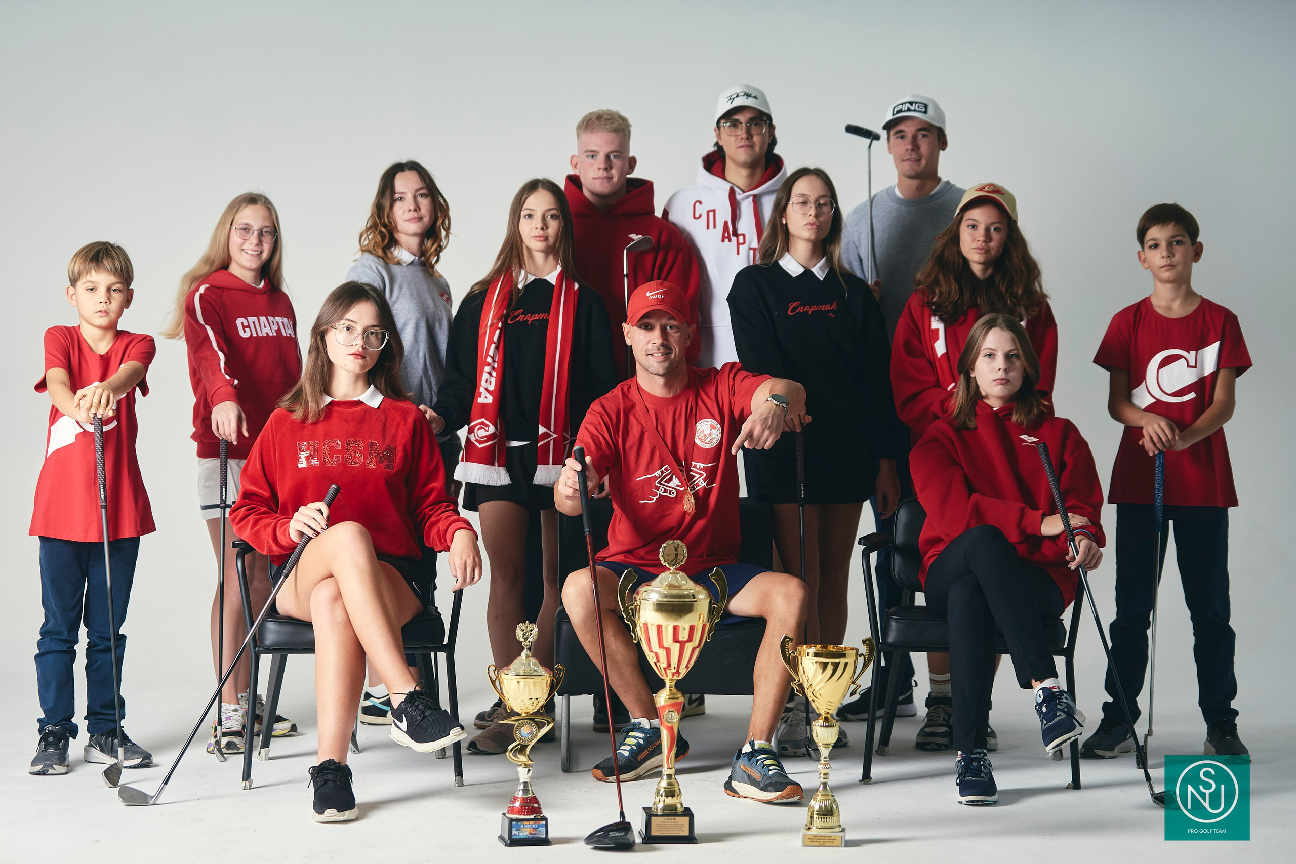NSU съемка команды 2024. Академия гольфа NSU в Москве. Тренировки по гольфу для детей и взрослых, тренировки для новичков