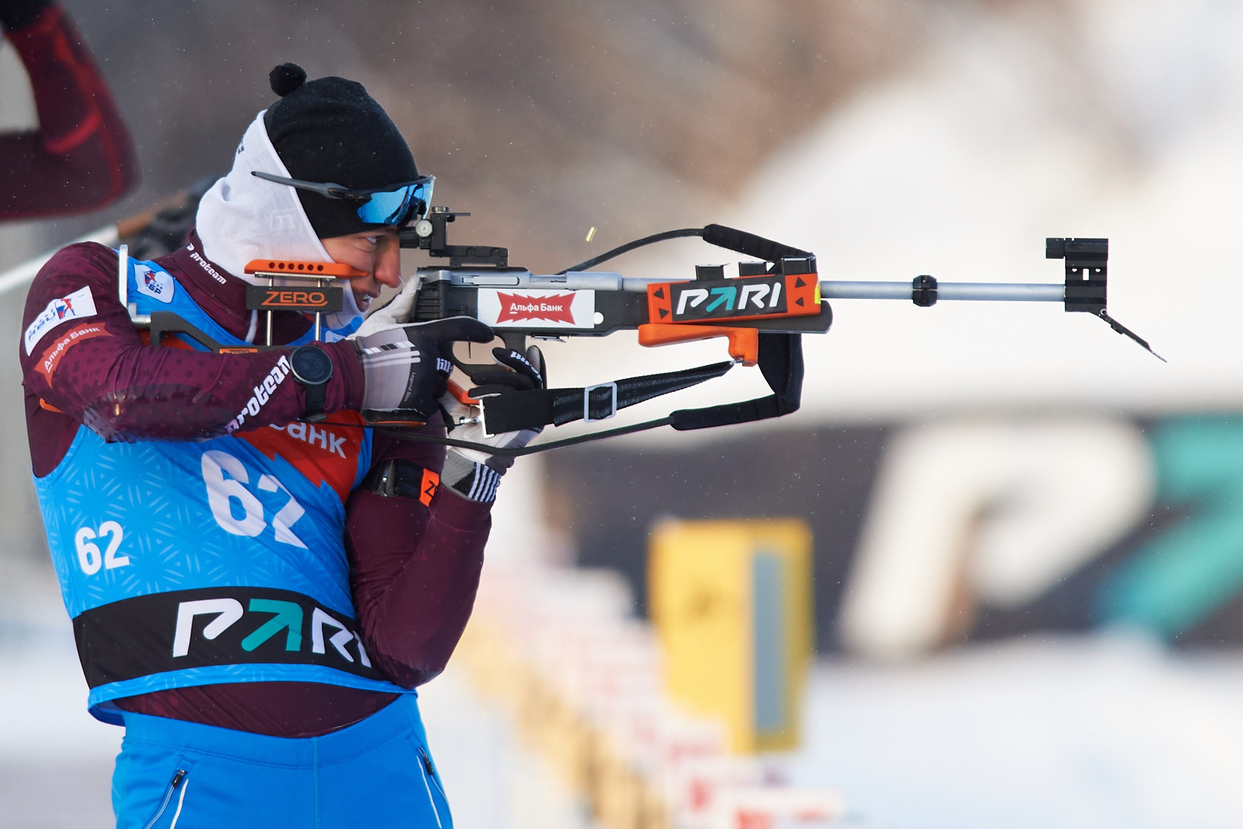 Биатлон. Чемпионат России — 2024/2025, 3-й этап, Ижевск. Спринт. Мужчины. Спортивный репортажный фотограф в Ижевске Сергей Мерзляков