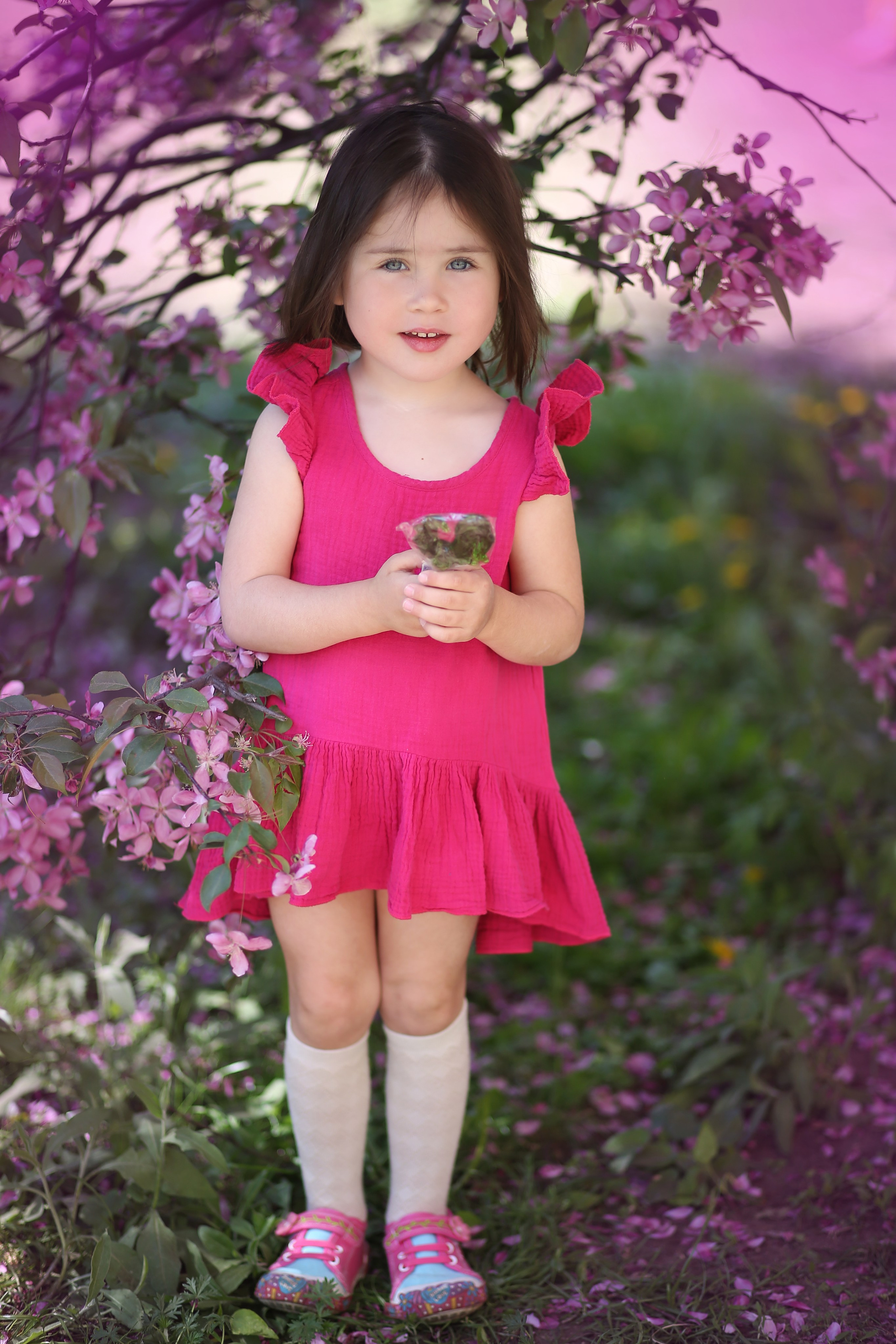 Фотопрогулка-яблони розовые. Семейный и детский фотограф в Москве и МО — Александра