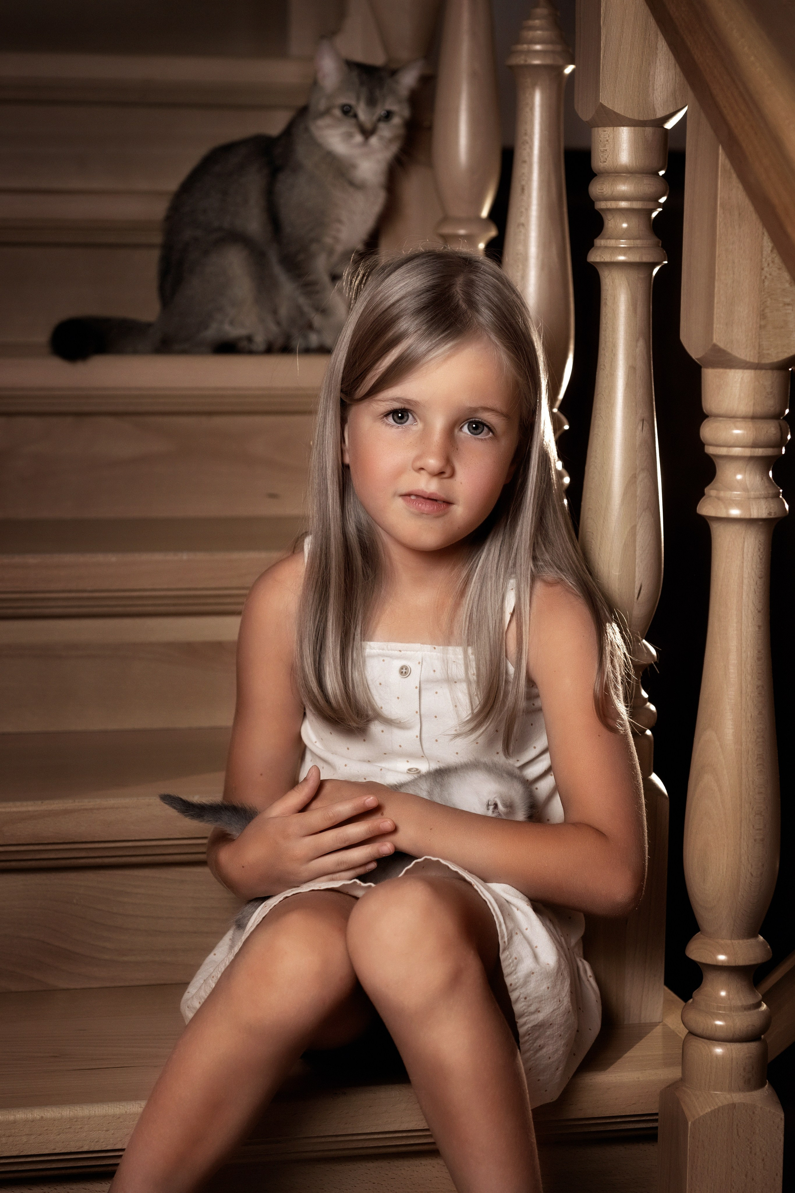 Лена и котята. Фотограф Саратов Юлия Петрова