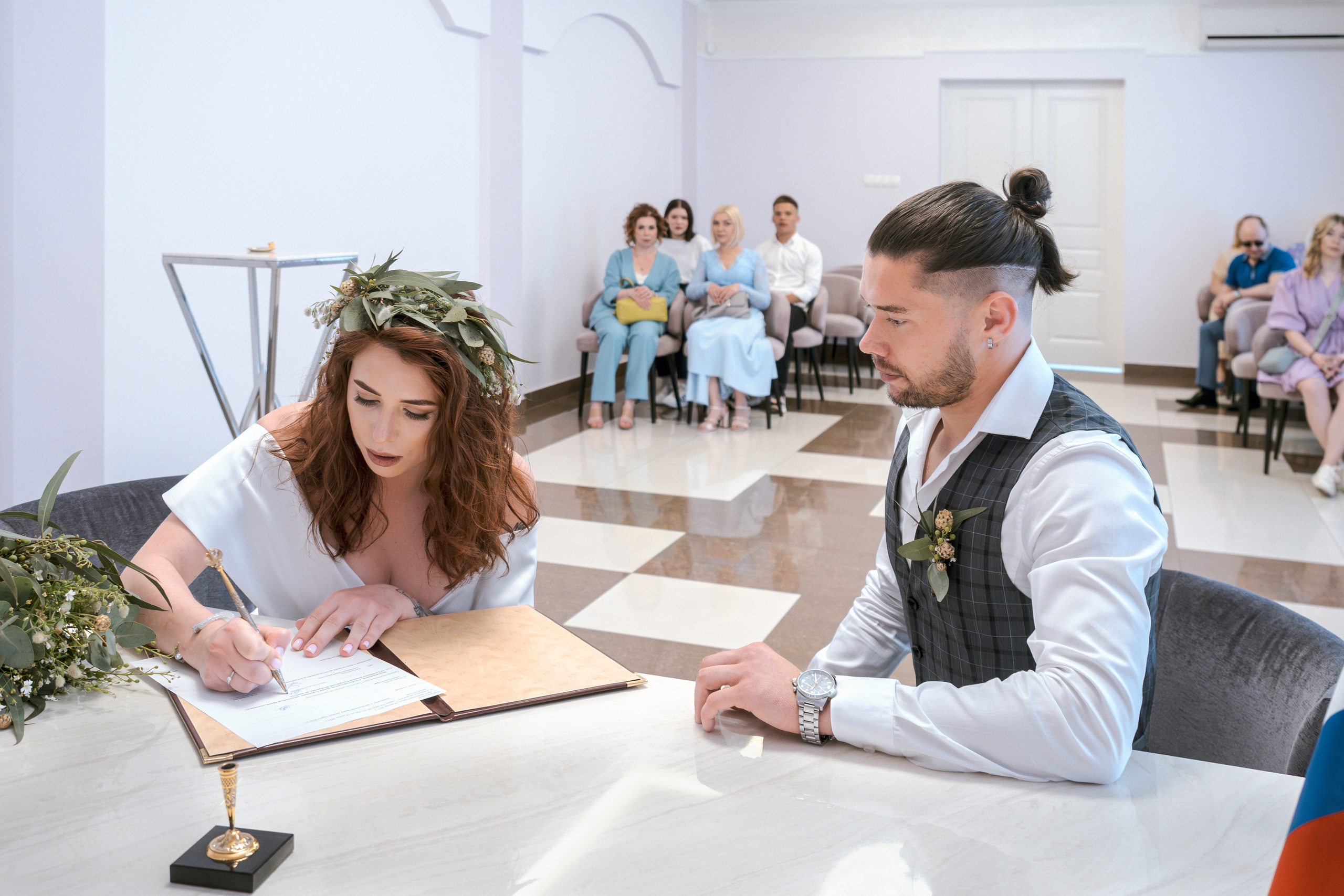 Торжественная регистрация в Гагаринском ЗАГСе. Фотограф Никифоров-Гордеев Сергей. Москва и МО