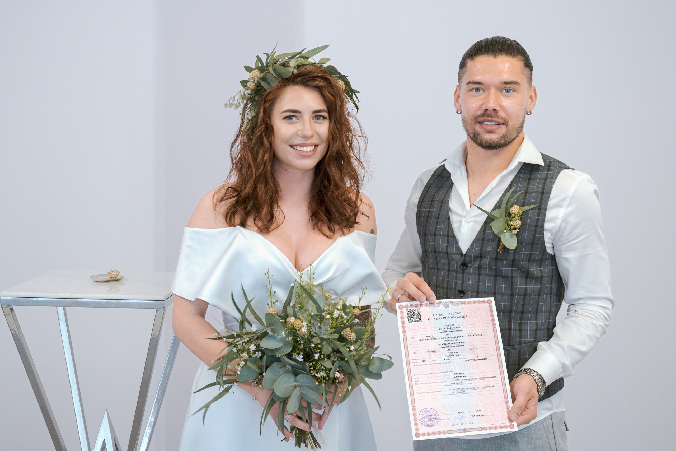 Торжественная регистрация в Гагаринском ЗАГСе. Фотограф Никифоров-Гордеев Сергей. Москва и МО