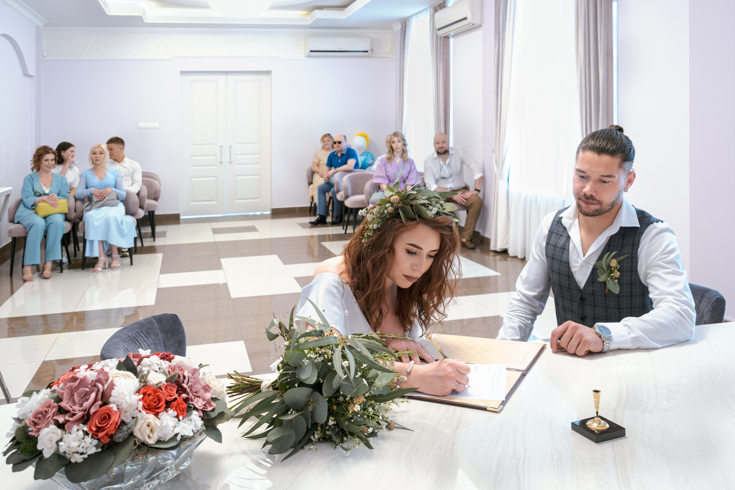 Торжественная регистрация в Гагаринском ЗАГСе. Фотограф Никифоров-Гордеев Сергей. Москва и МО