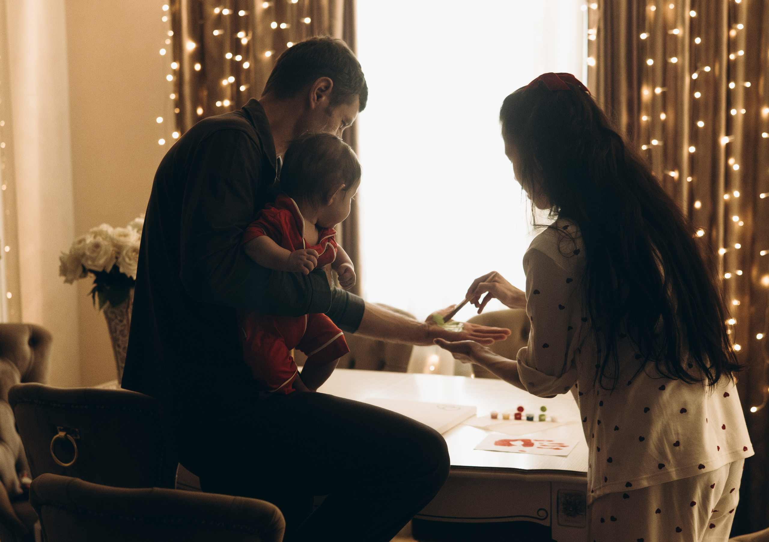 Домашняя Новогодняя история. Семейный, ньюборн фотограф, фотограф на роды в Москве, Виктория Тюльдюкова