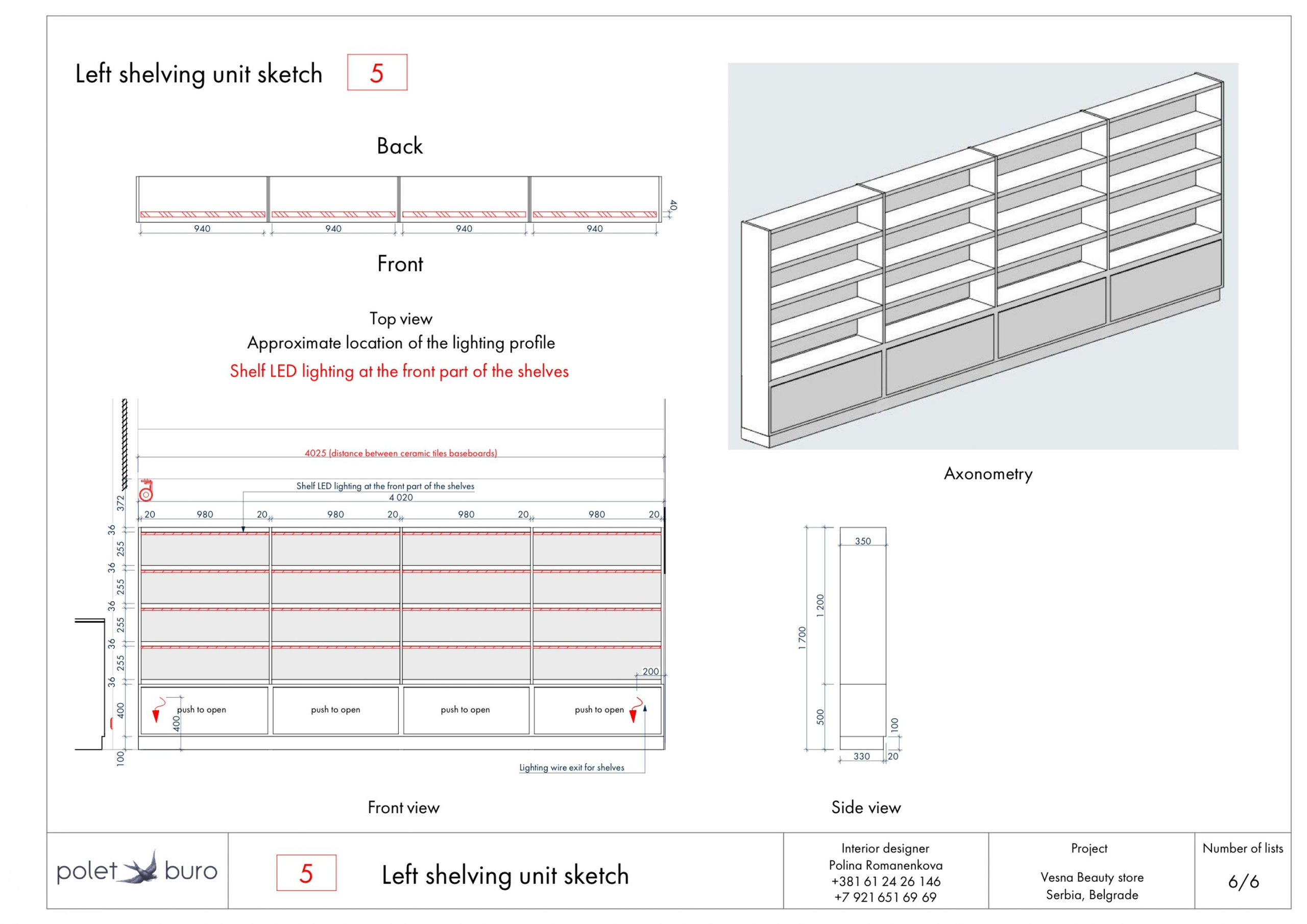 Яркий дизайн для магазина косметики в центре Белграда. Дизайн интерьеров по всему миру