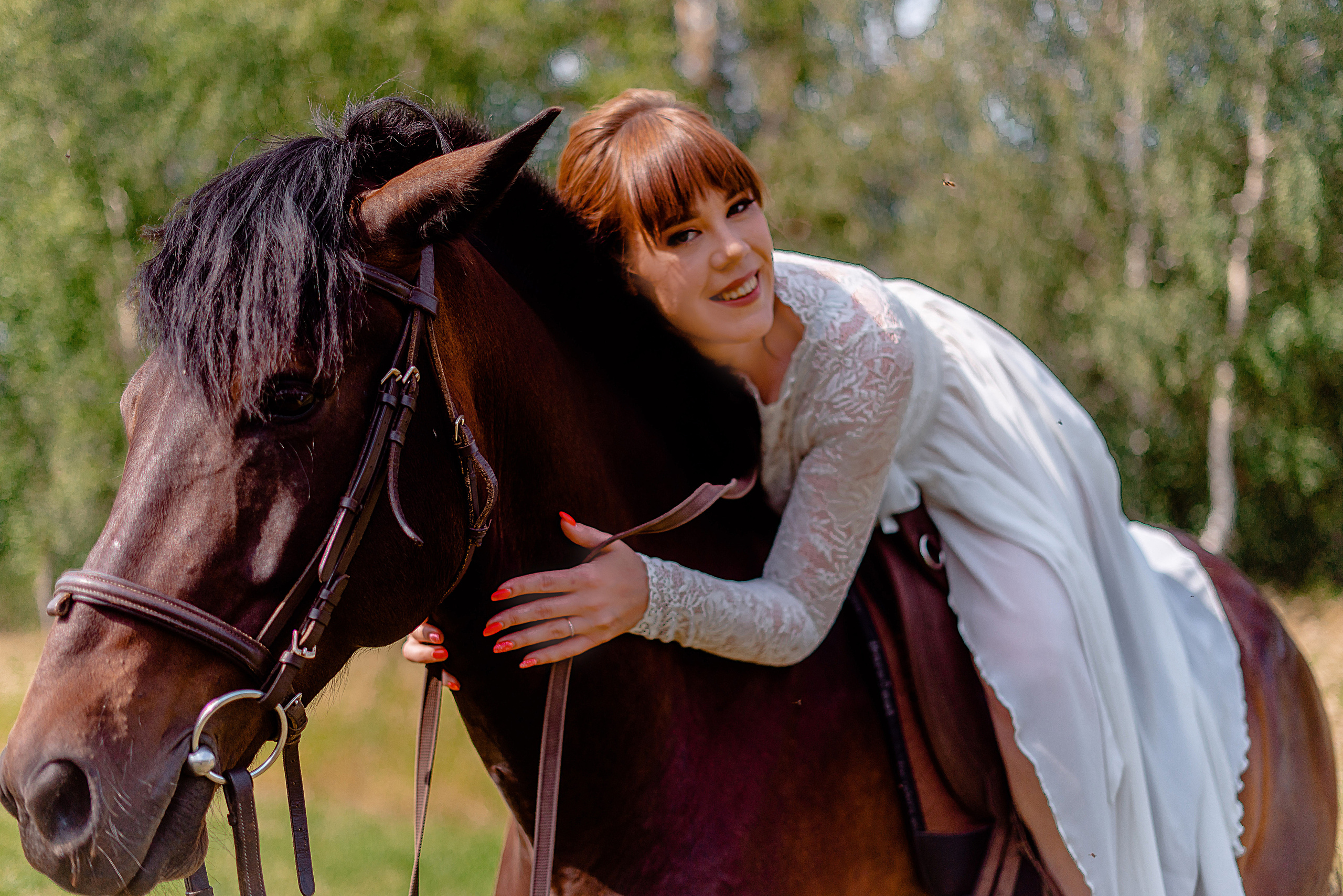 Невеста на лошади. Семейный и детский фотограф в Екатеринбурге и НевьянскеТимурова Алина
