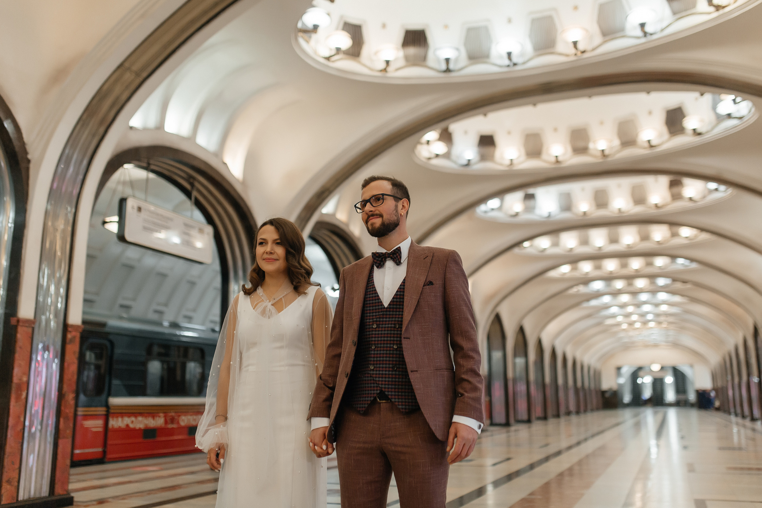 Ночная регистрация брака на станции метро Маяковская. Фото Радости. Свадебный и семейный фотограф в Москве Юлия Самойлова