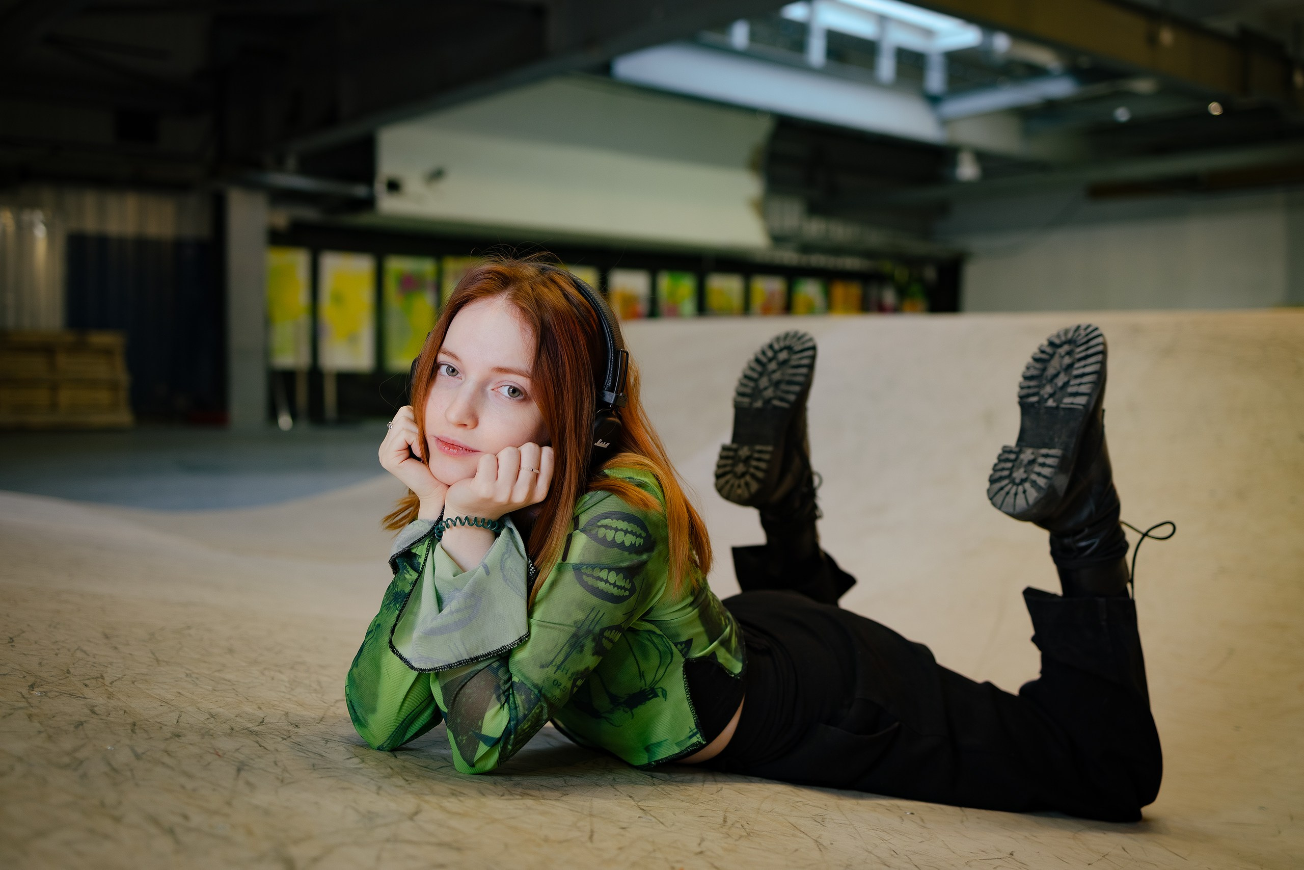 Лина в скейтпарке. Фотограф Санкт-Петербург