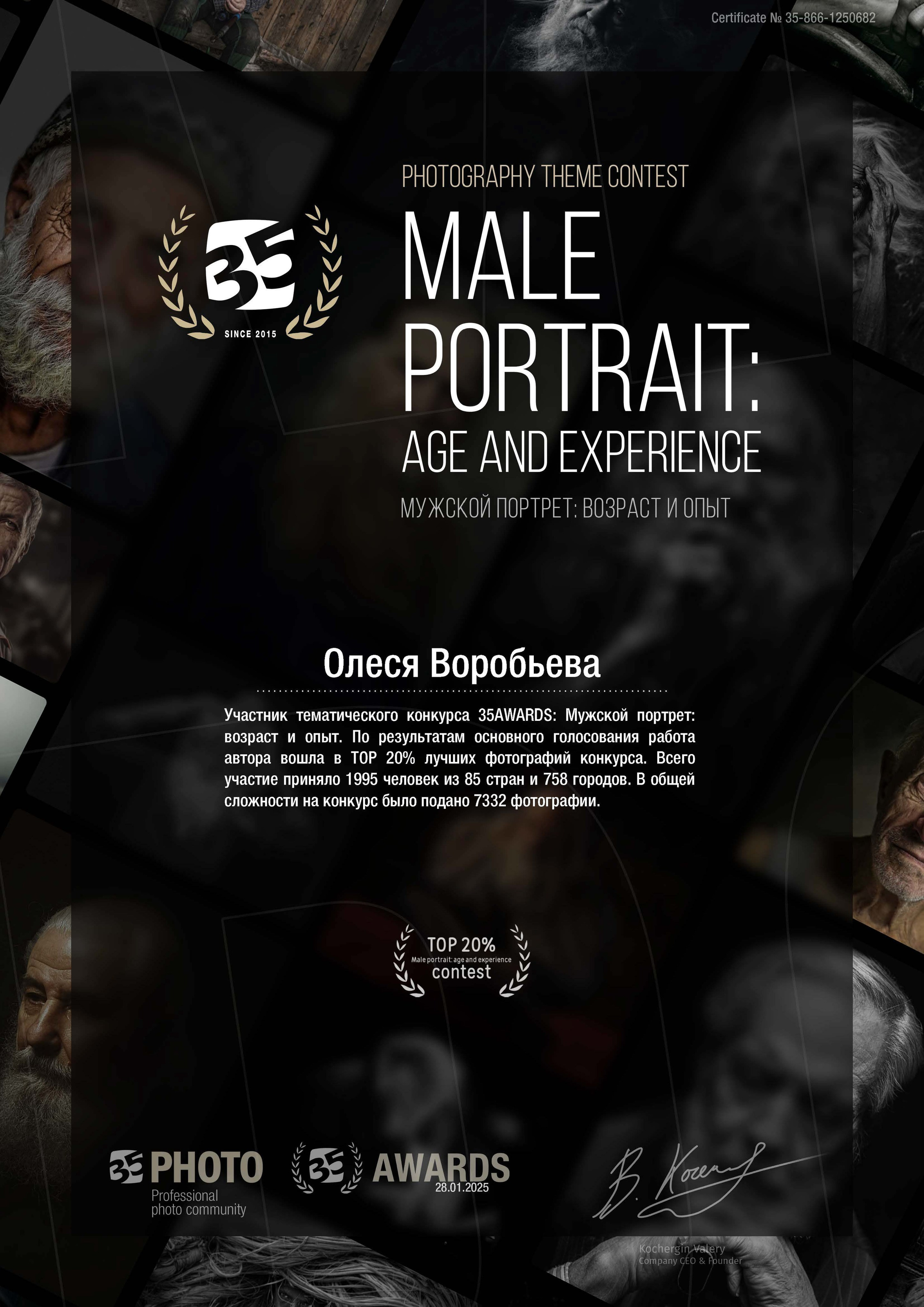 Награды. Фотограф в Туле. Воробьева Олеся