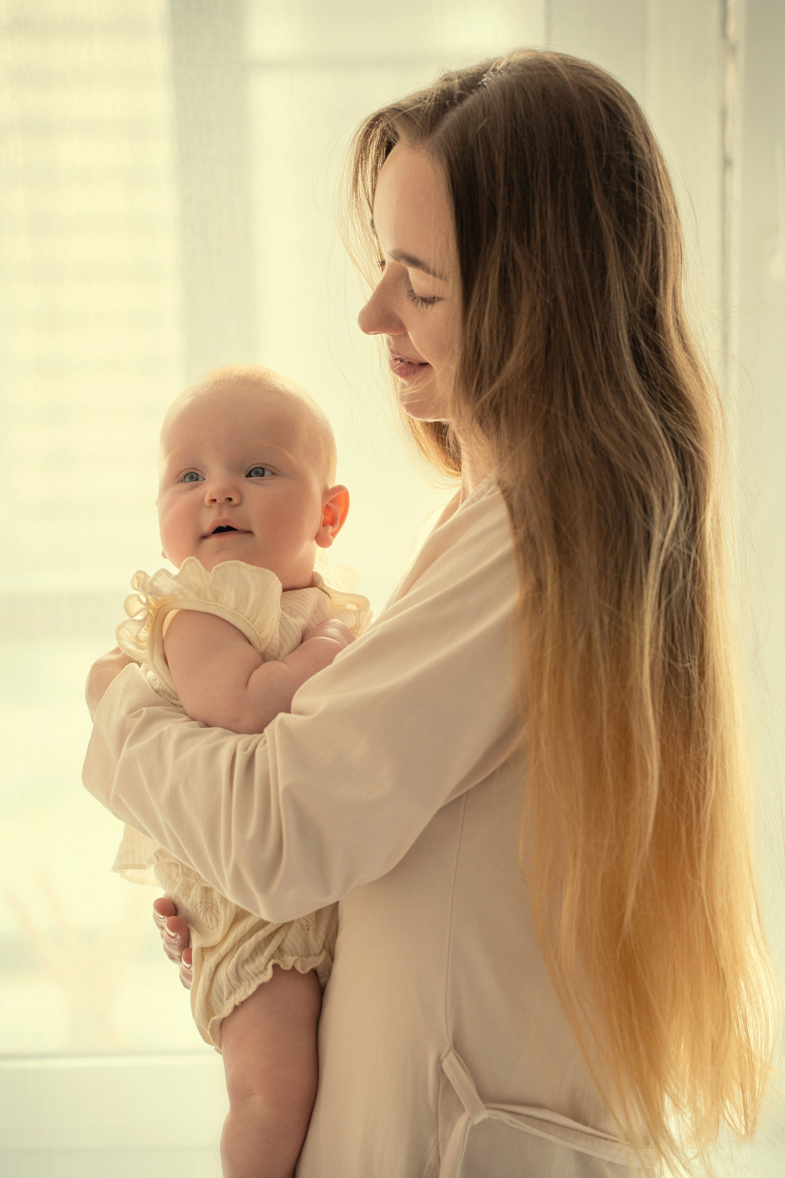Фотосессия малышей до года дома
