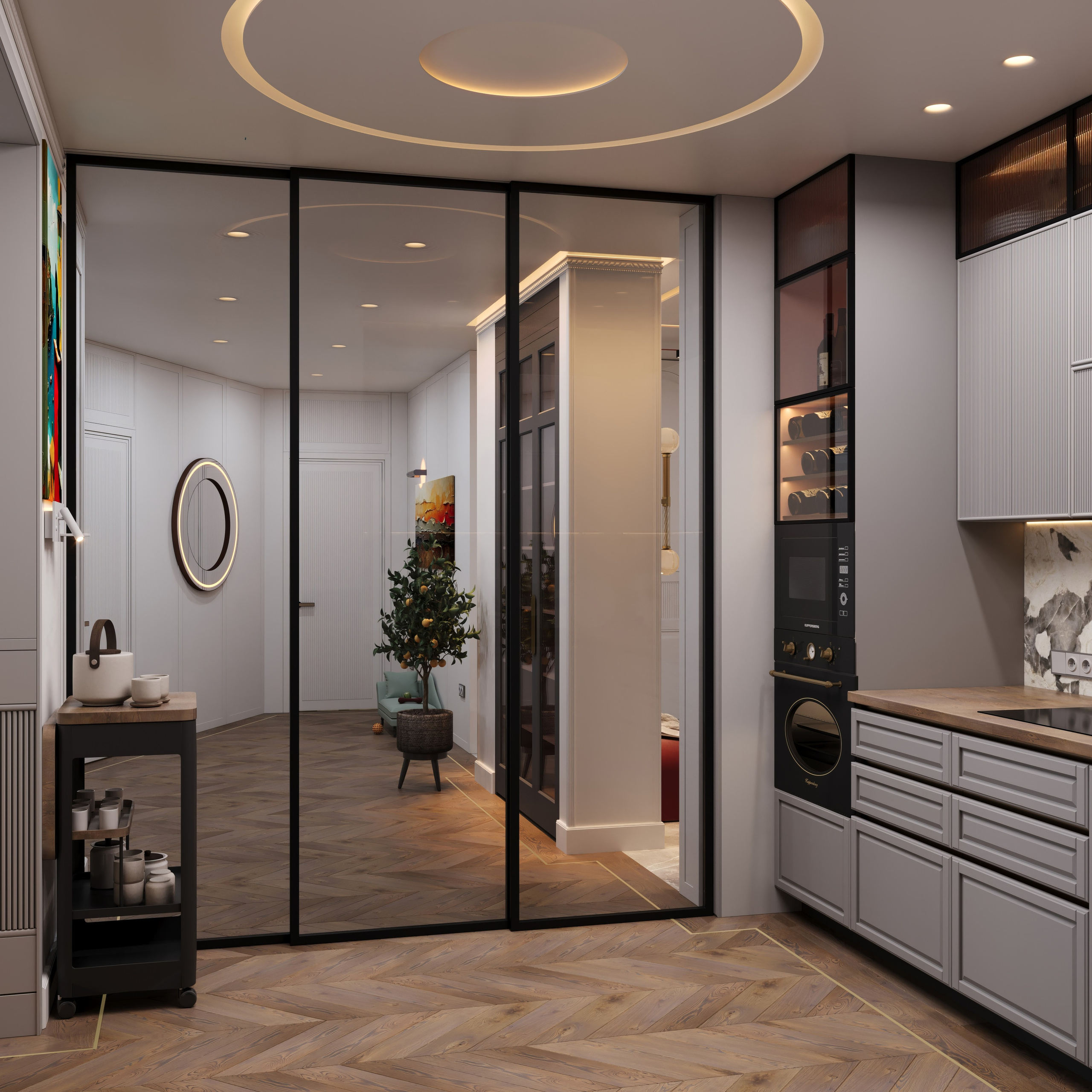 3D Визуализация квартиры пгт Заречье 62.7 m². Заказать 3Д визуализацию интерьеров — Дарья Веденёва