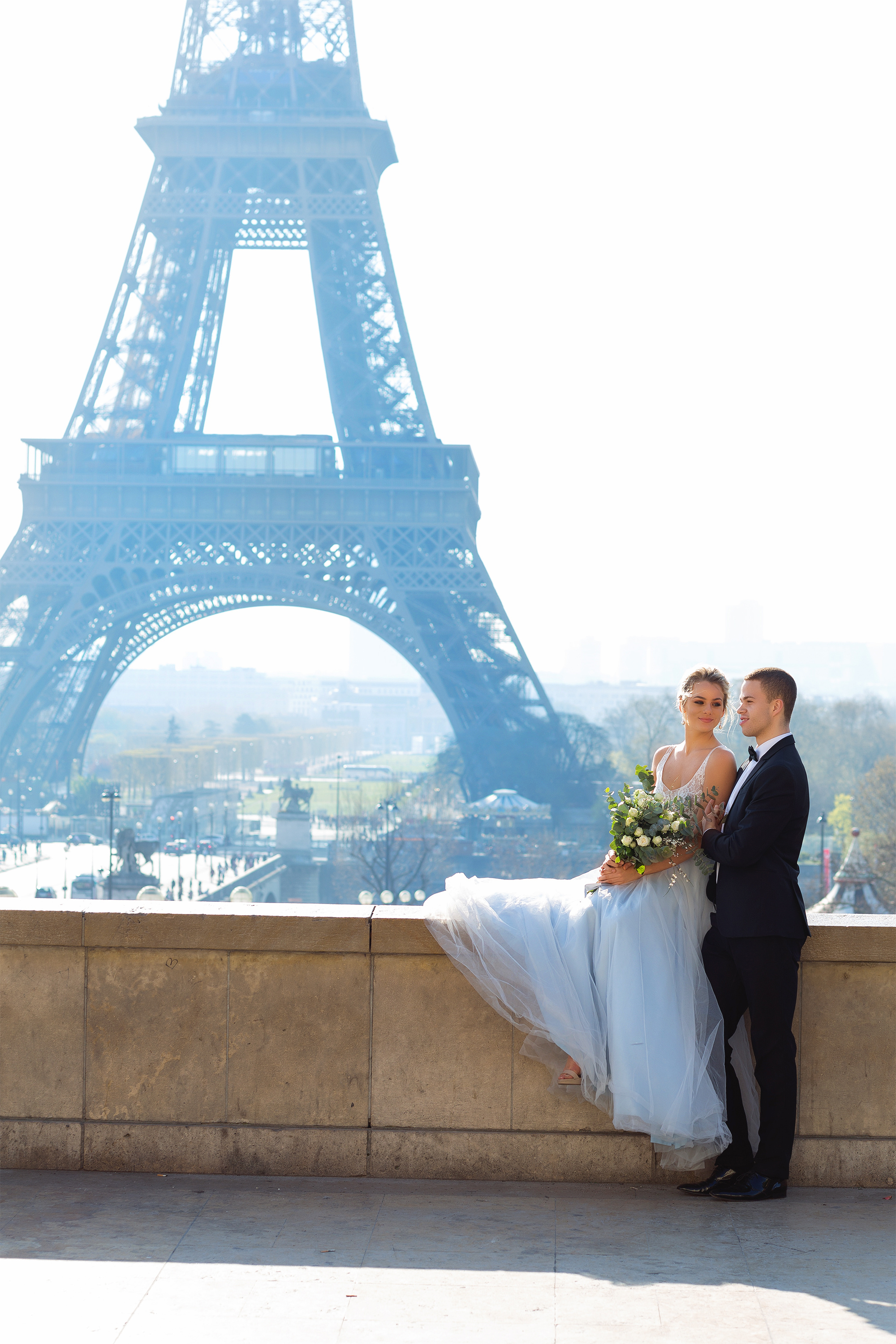 Свадебная фотосъемка для Райли и Мики в Париже. Свадебный и семейный фотограф в Москве Евгения Лисина