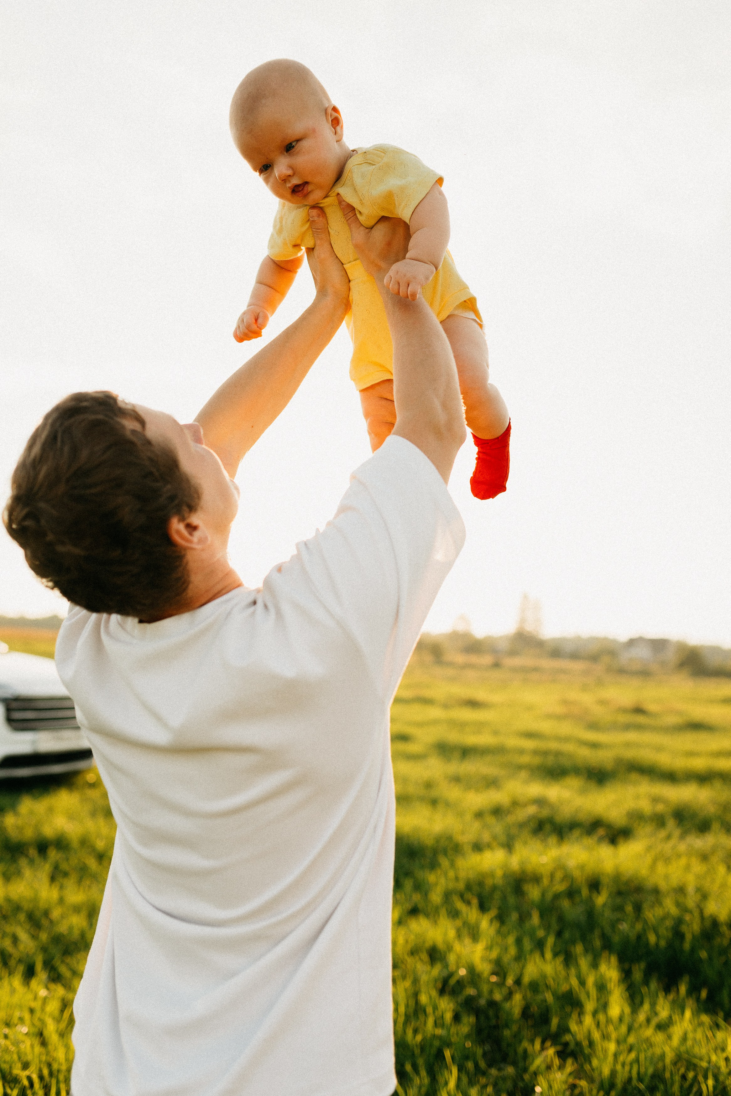Фотосессия с красными мячами. Семейный фотограф Маша Тимофеева | Москва