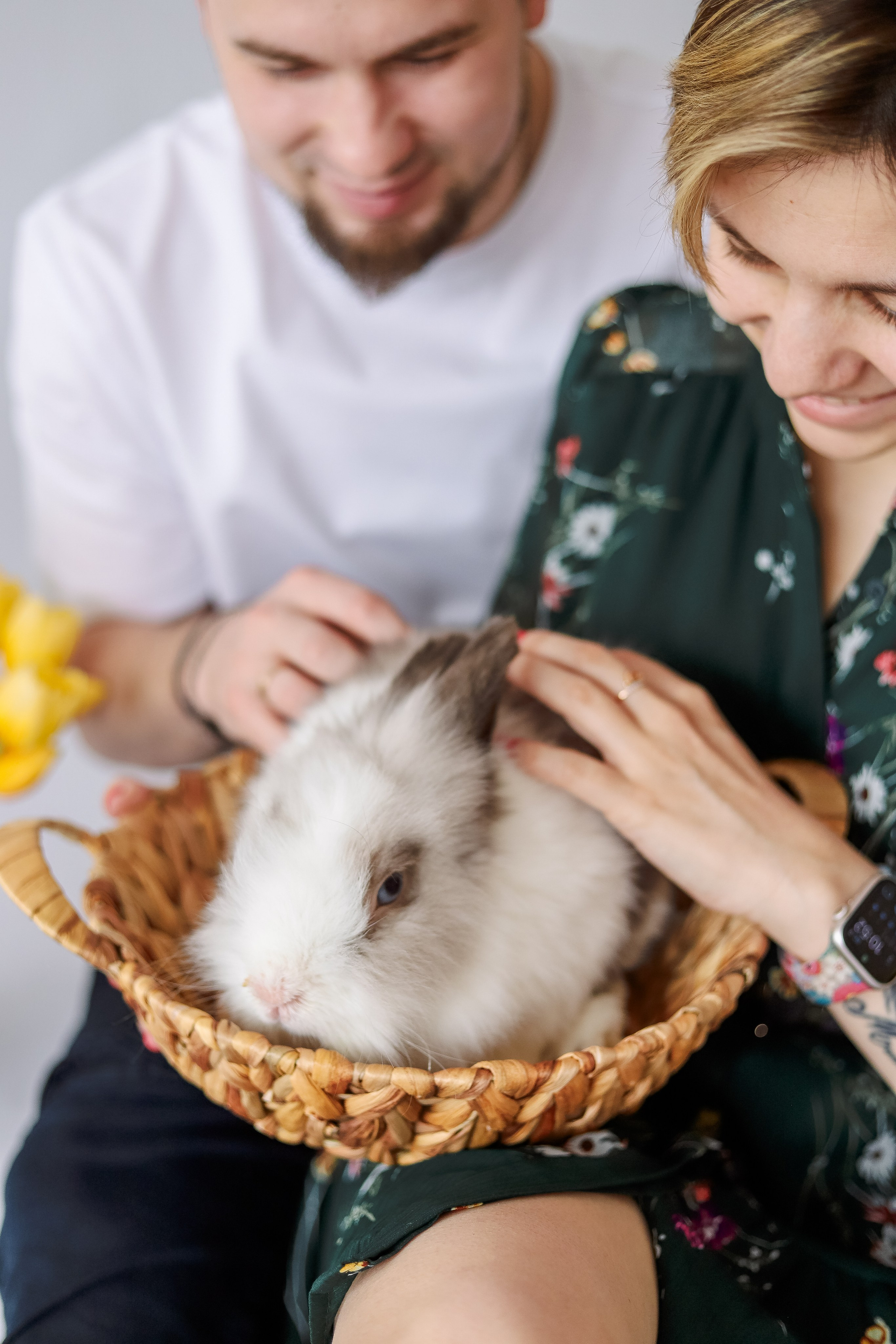 Ваня и Маруся — живые цветы + кролик. Kate Bunny | фотограф и видеограф в Люберцах