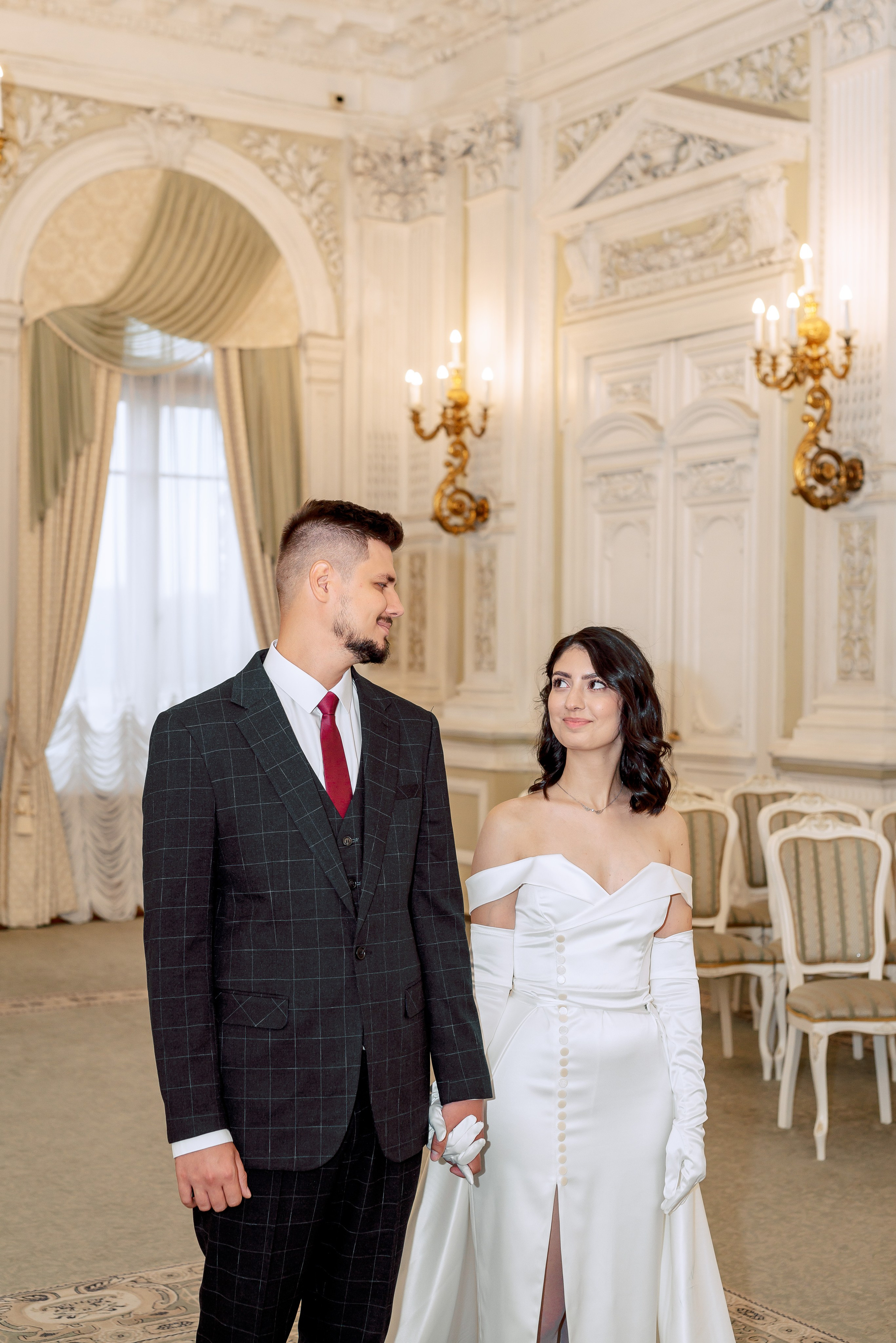 Камерная свадьба в Первом Дворце Бракосочетания №1 на Английской набережной Яны и Евгения. Портретный, семейный и свадебный фотограф в Санкт-Петербурге и в Пушкине Ширяев Денис