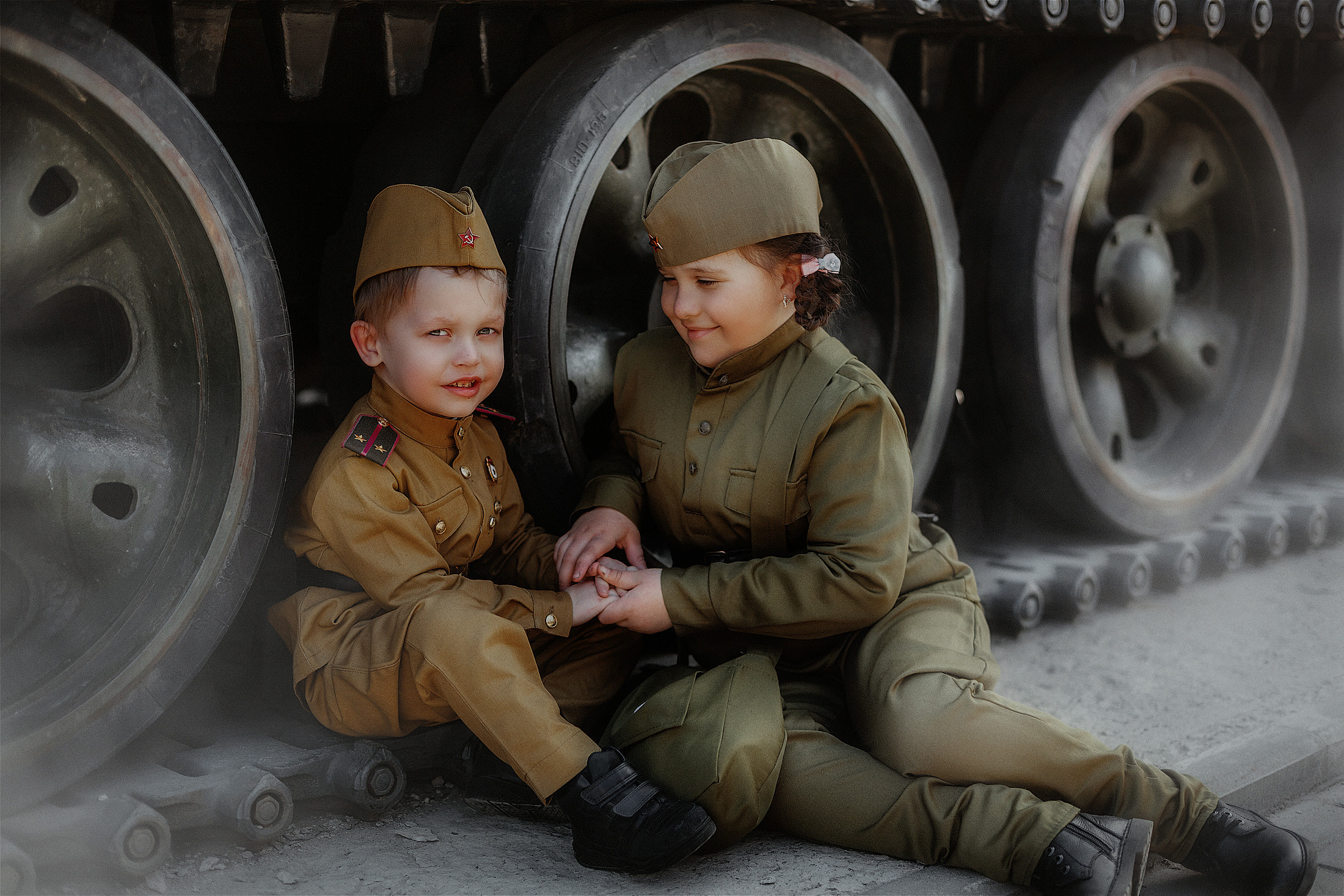 Съёмка в военном стиле для Людмилы. Фотограф в Санкт-Петербурге и Ленинградской области Катя Нугу