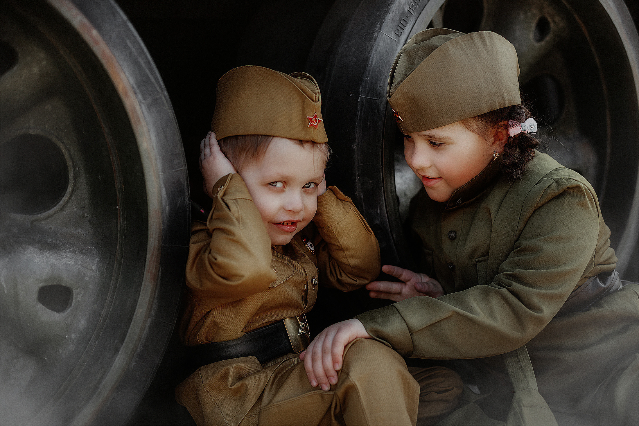 Съёмка в военном стиле для Людмилы. Фотограф в Санкт-Петербурге и Ленинградской области Катя Нугу