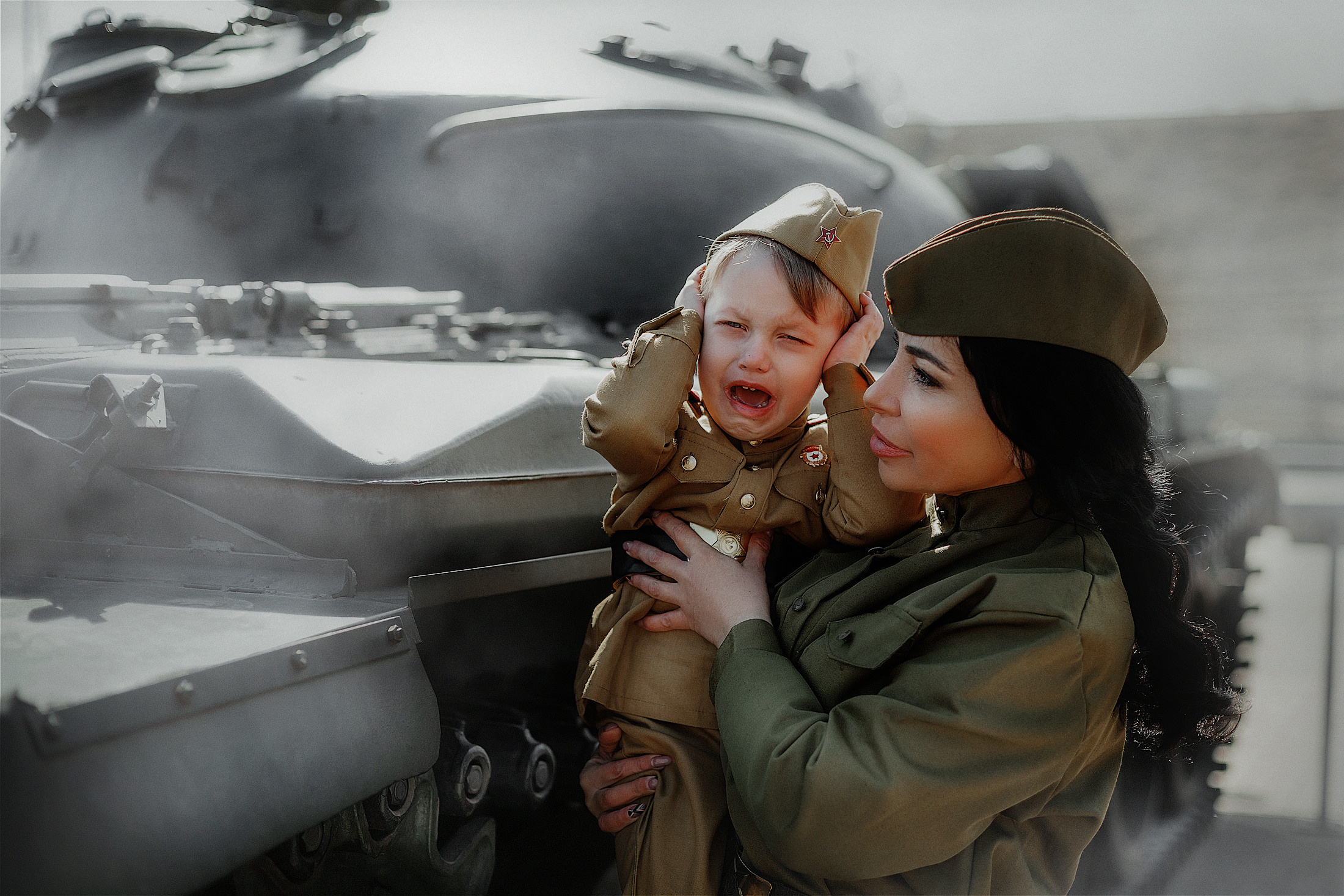 Съёмка в военном стиле для Людмилы. Фотограф в Санкт-Петербурге и Ленинградской области Катя Нугу