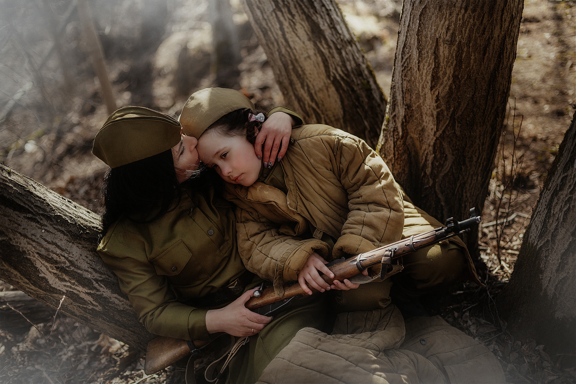 Съёмка в военном стиле для Людмилы. Фотограф в Санкт-Петербурге и Ленинградской области Катя Нугу