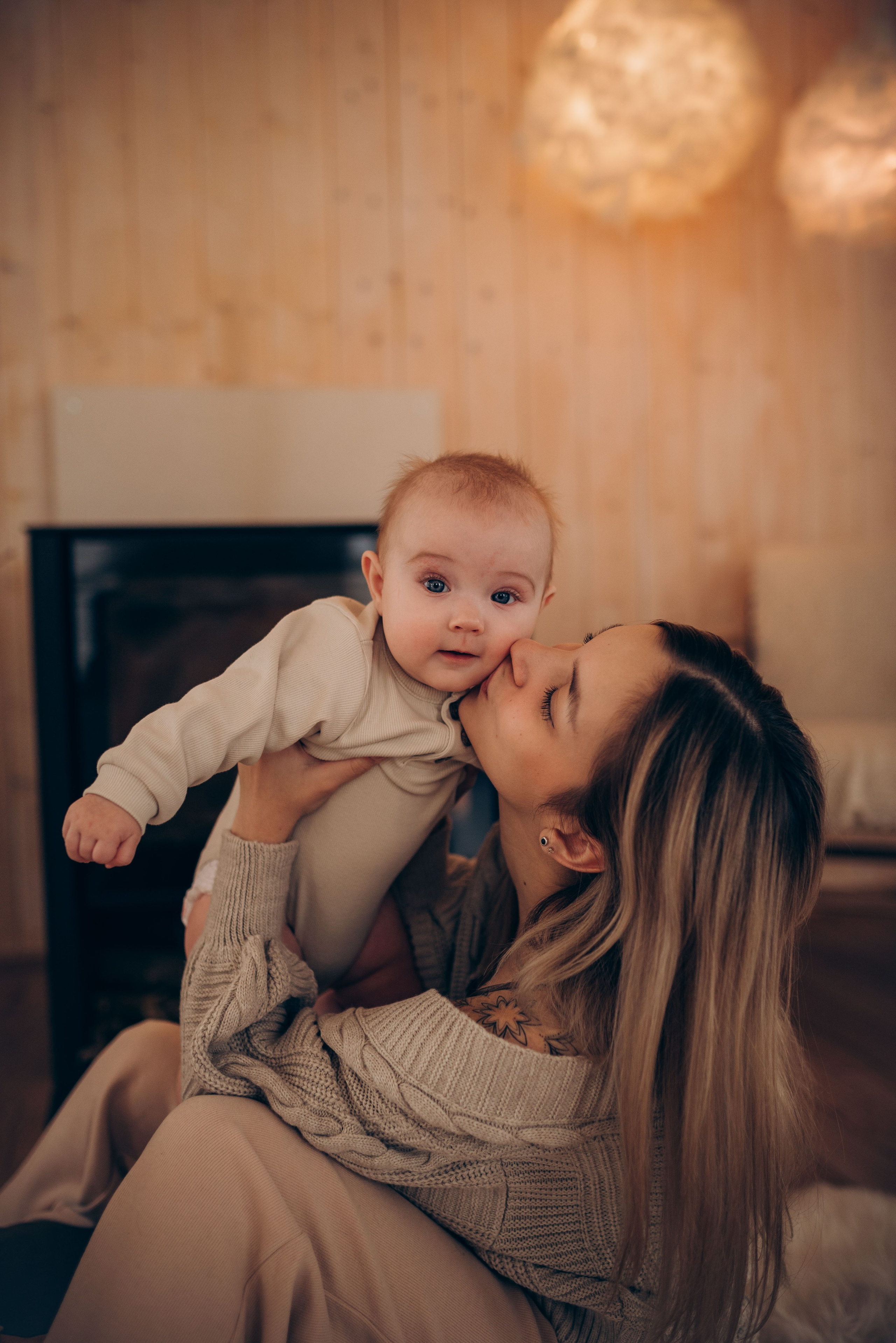 Семейная новогодняя фотосессия в студии. Семейный фотограф в Домодедово и Москве Елена Пичугина