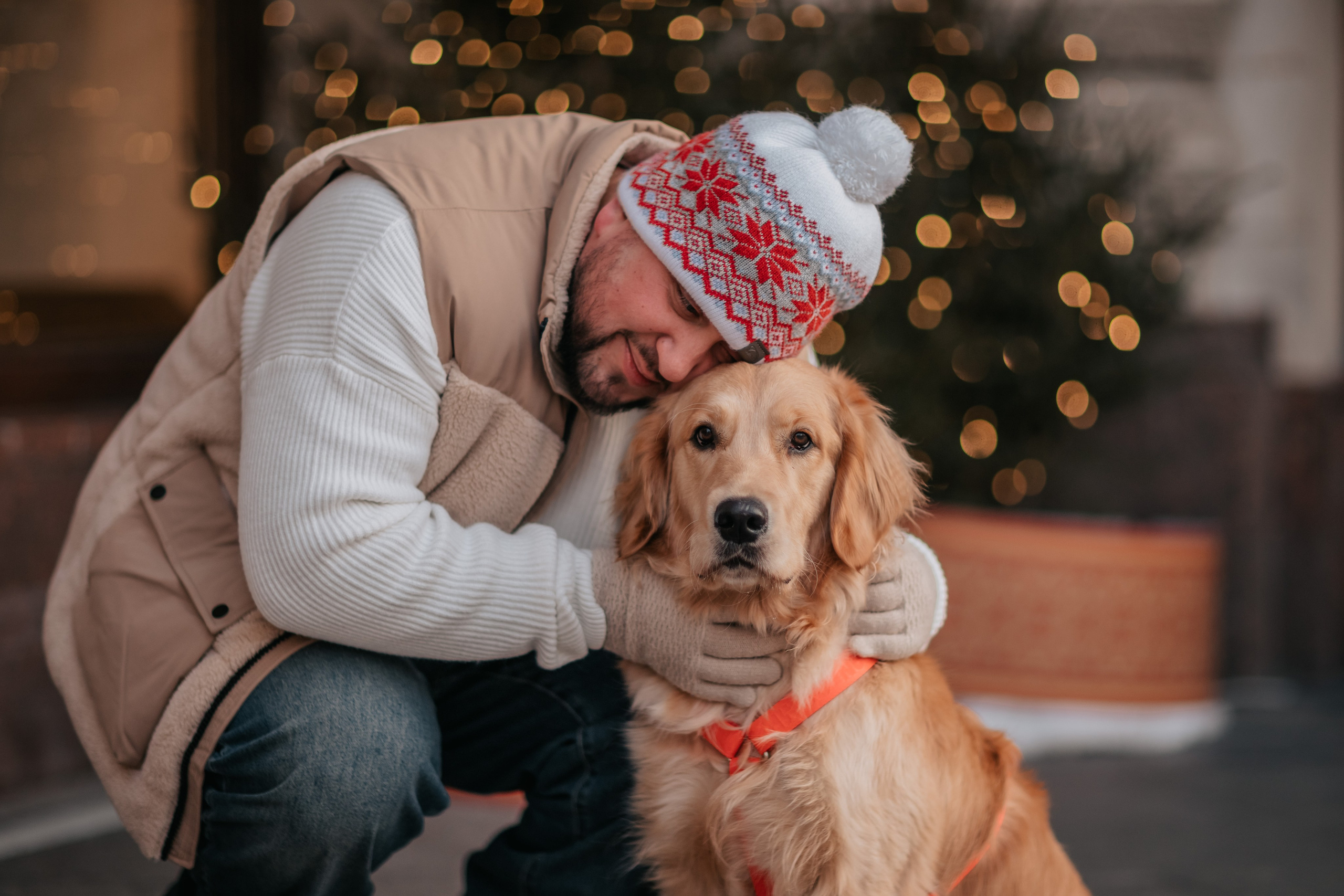 Бетти, Катя и Лёша. Новогодняя история. Семейный фотограф анималист Мария Крючкова