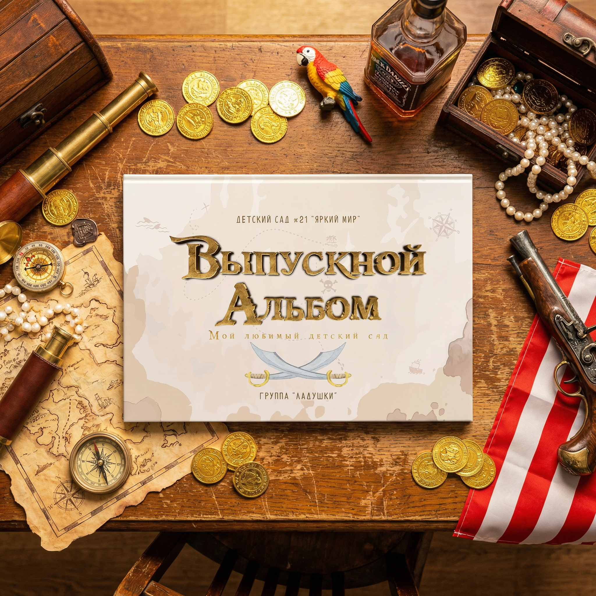 028 Pirate. Дизайны, psd шаблоны школьных и выпускных альбомов и обложек