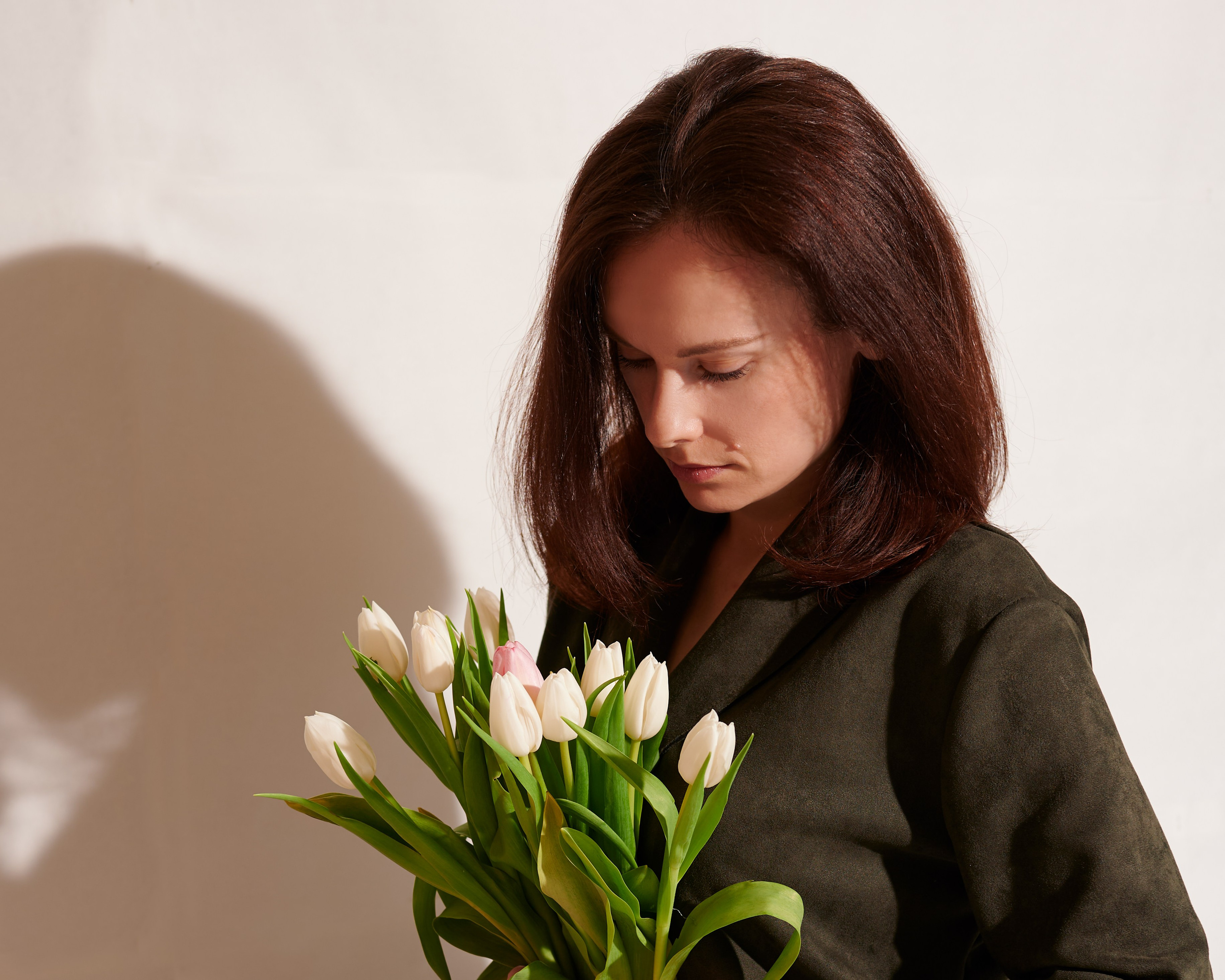 Портретная фотосессия с цветами