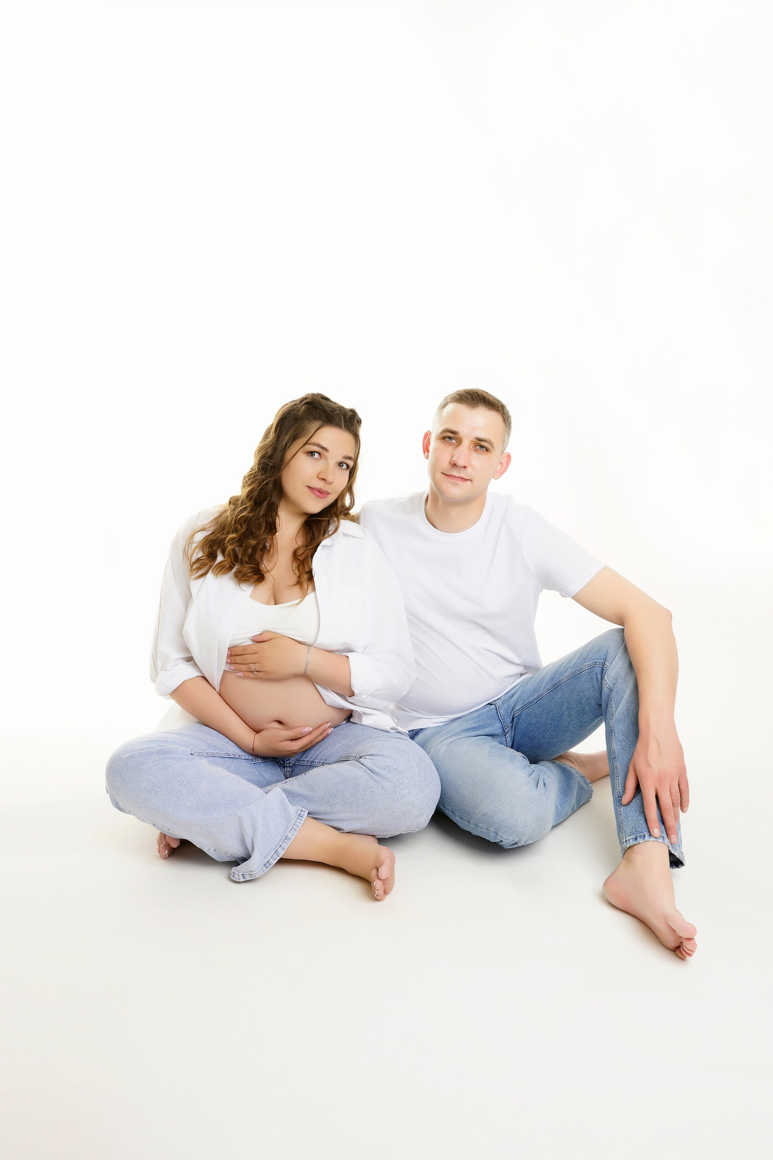 Съёмка беременности в моей фотостудии «НЕБО». Женский фотограф в Химках Алёна Ленёва