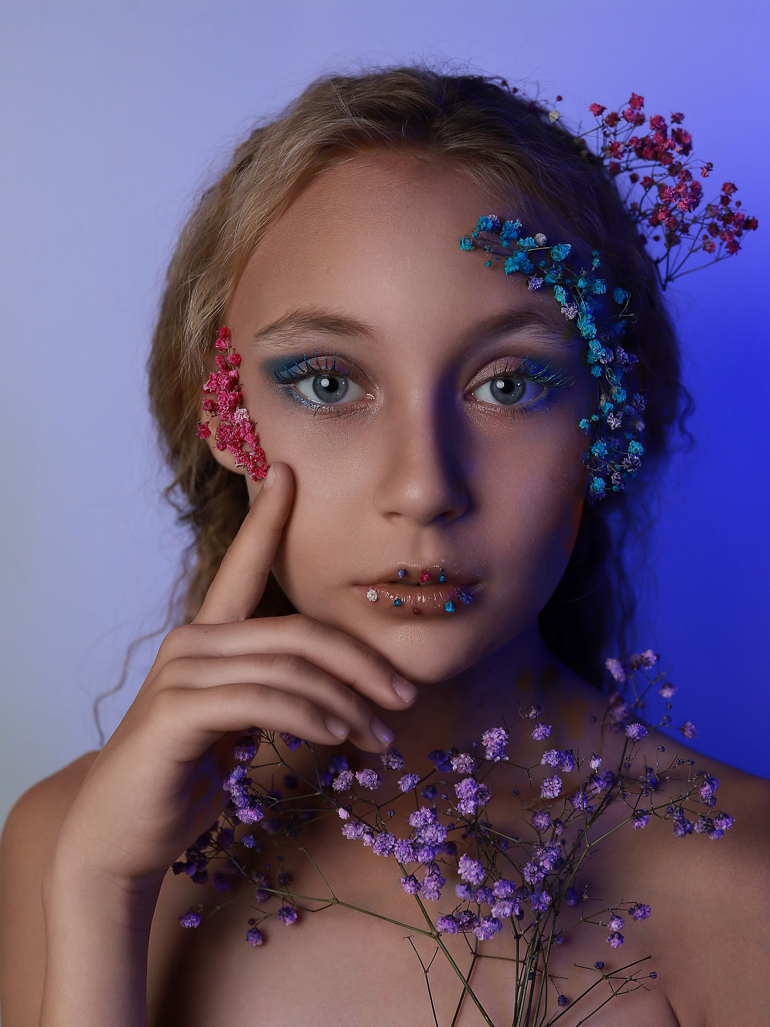 Портреты с цветами. Фотограф Юлия Мальцева