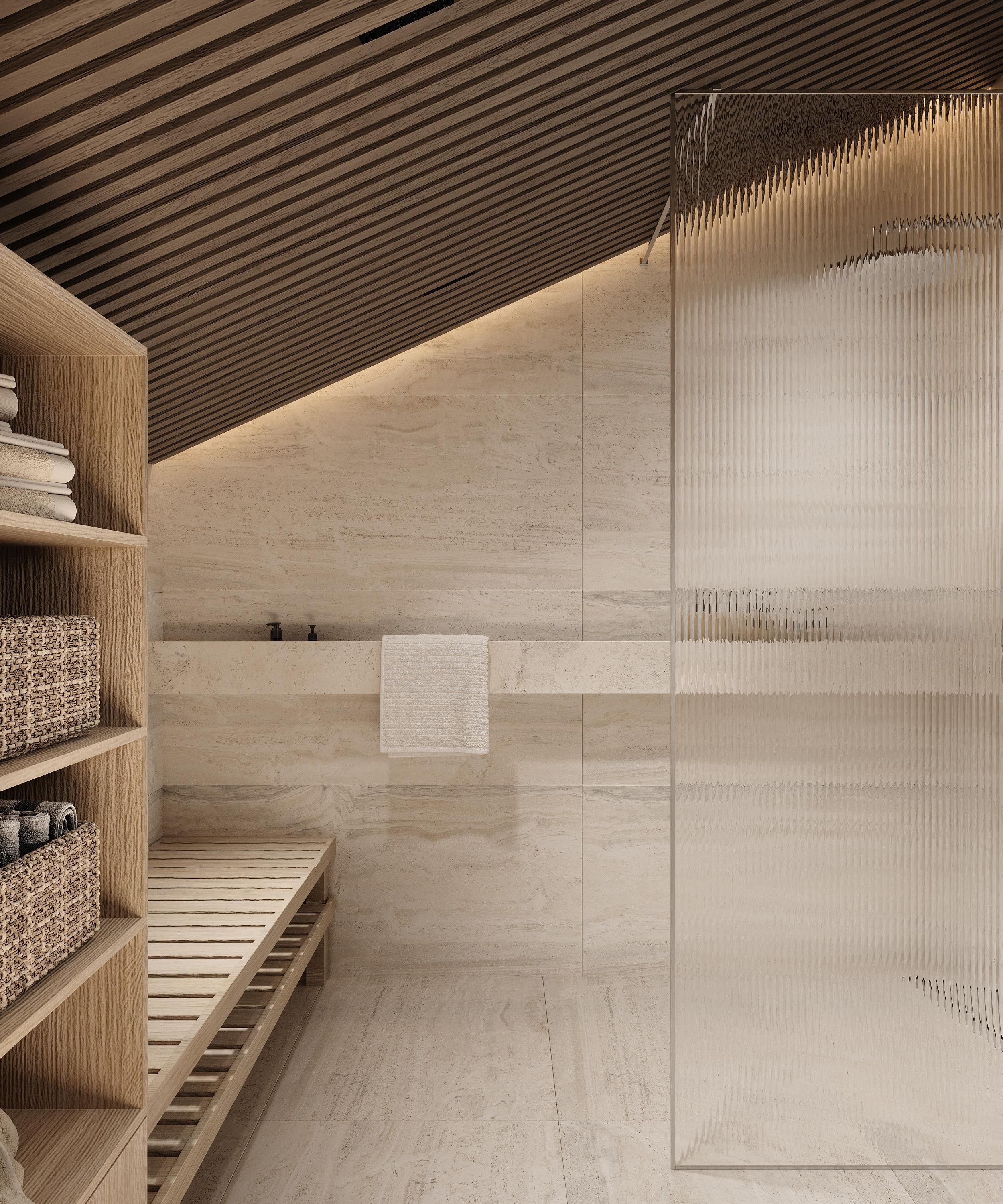 Сауна в частном доме. Дизайнер интерьера Еремина Юлия