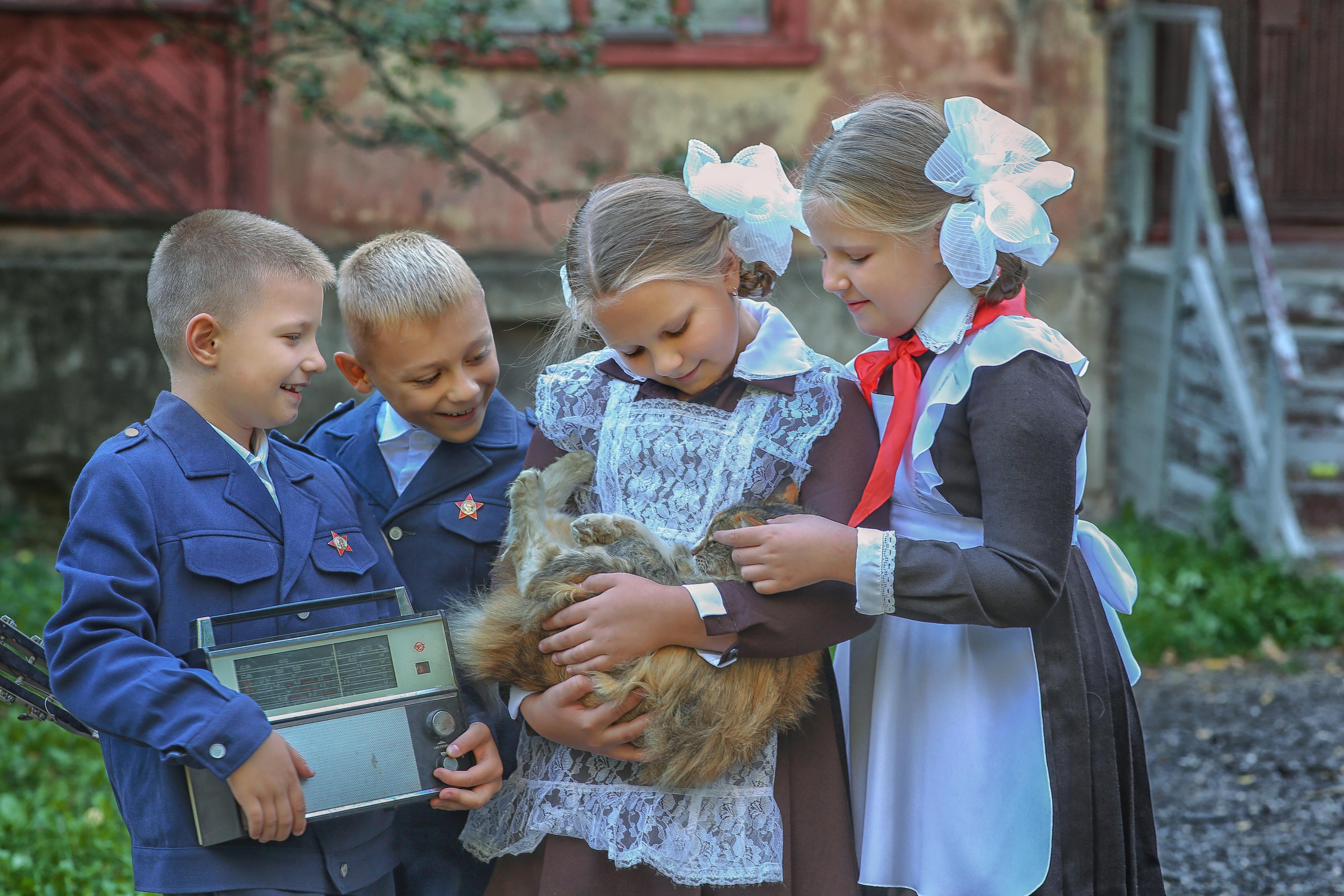 Ретро Школьники. Детский и семейный фотограф Москва и область