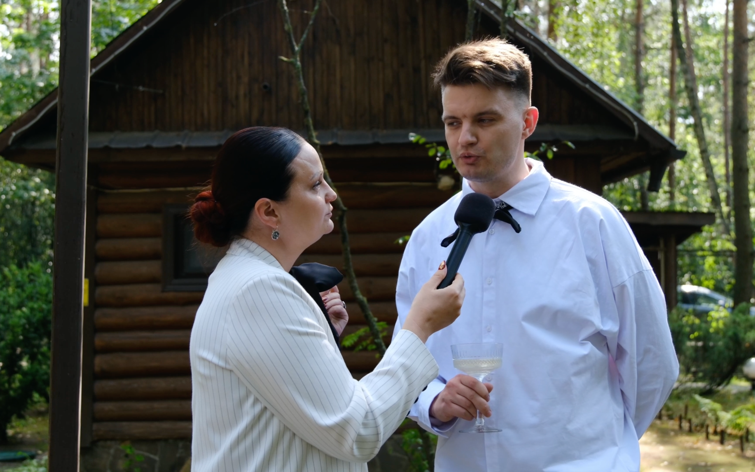 Свадебное SDE интервью на Лесной поляне. Репортажный видеограф Илья Сухоносиик