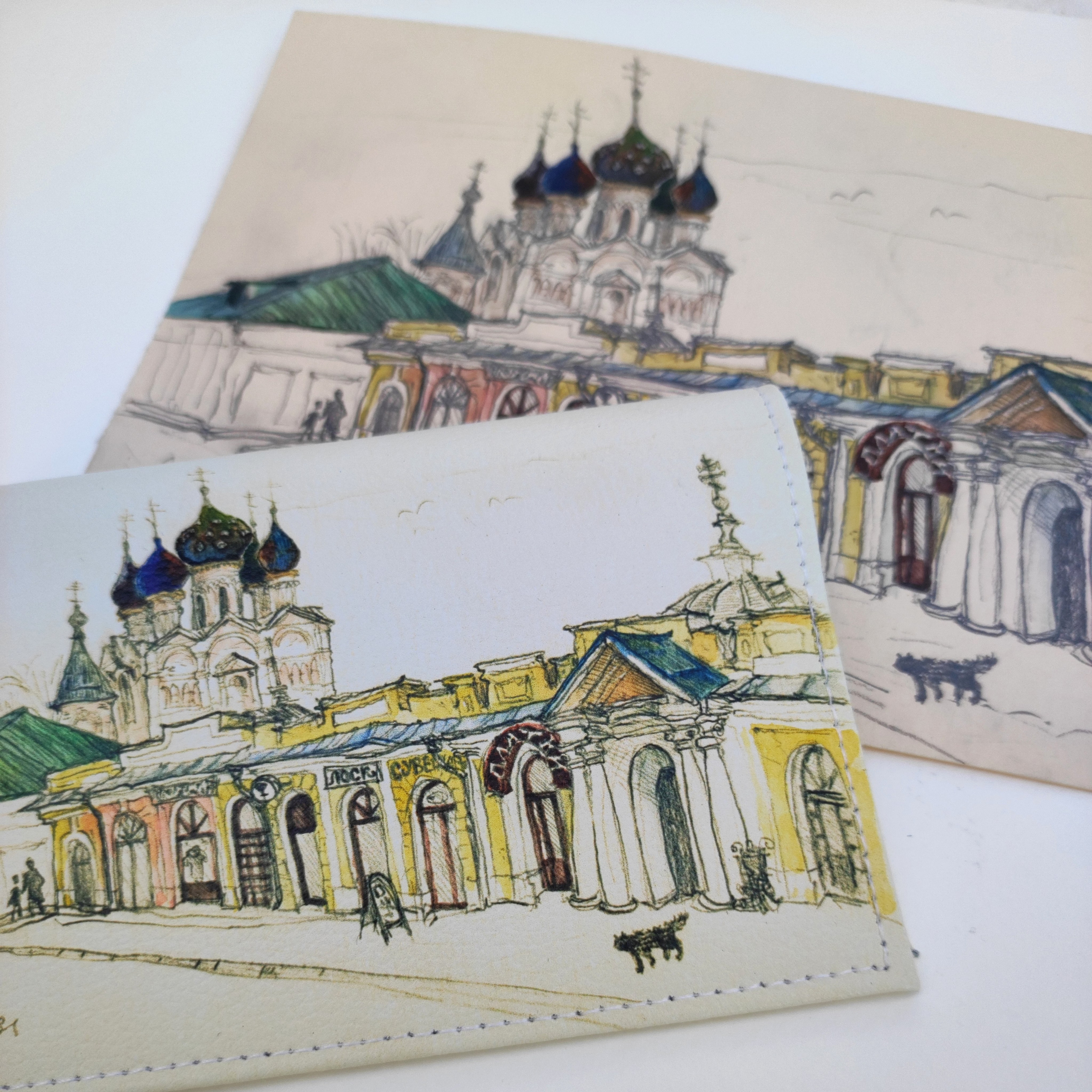 Обложка на паспорт "Ростов Великий", натуральная кожа