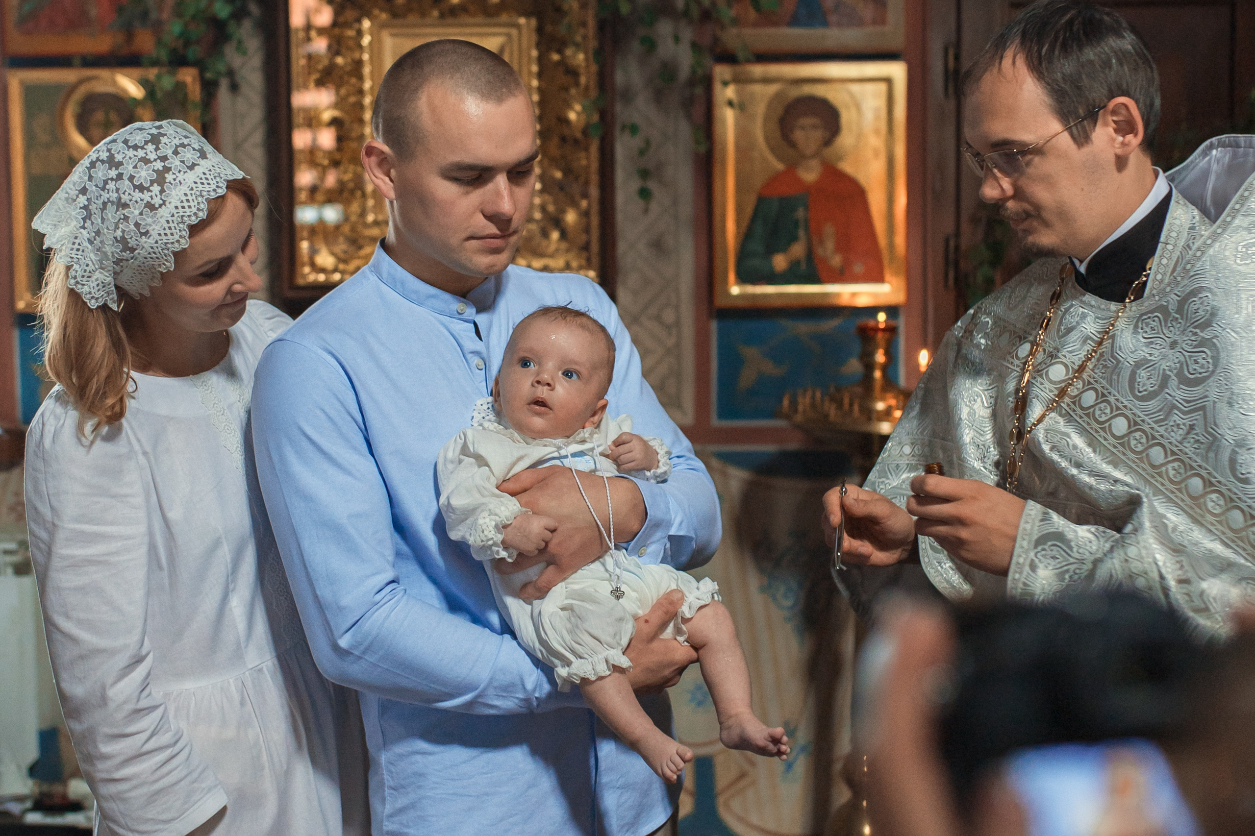 Крещение в Знаменской Церкви г. Переславль Залесский. Профессиональный фотограф в Москве и Мо Мария Шантарёва