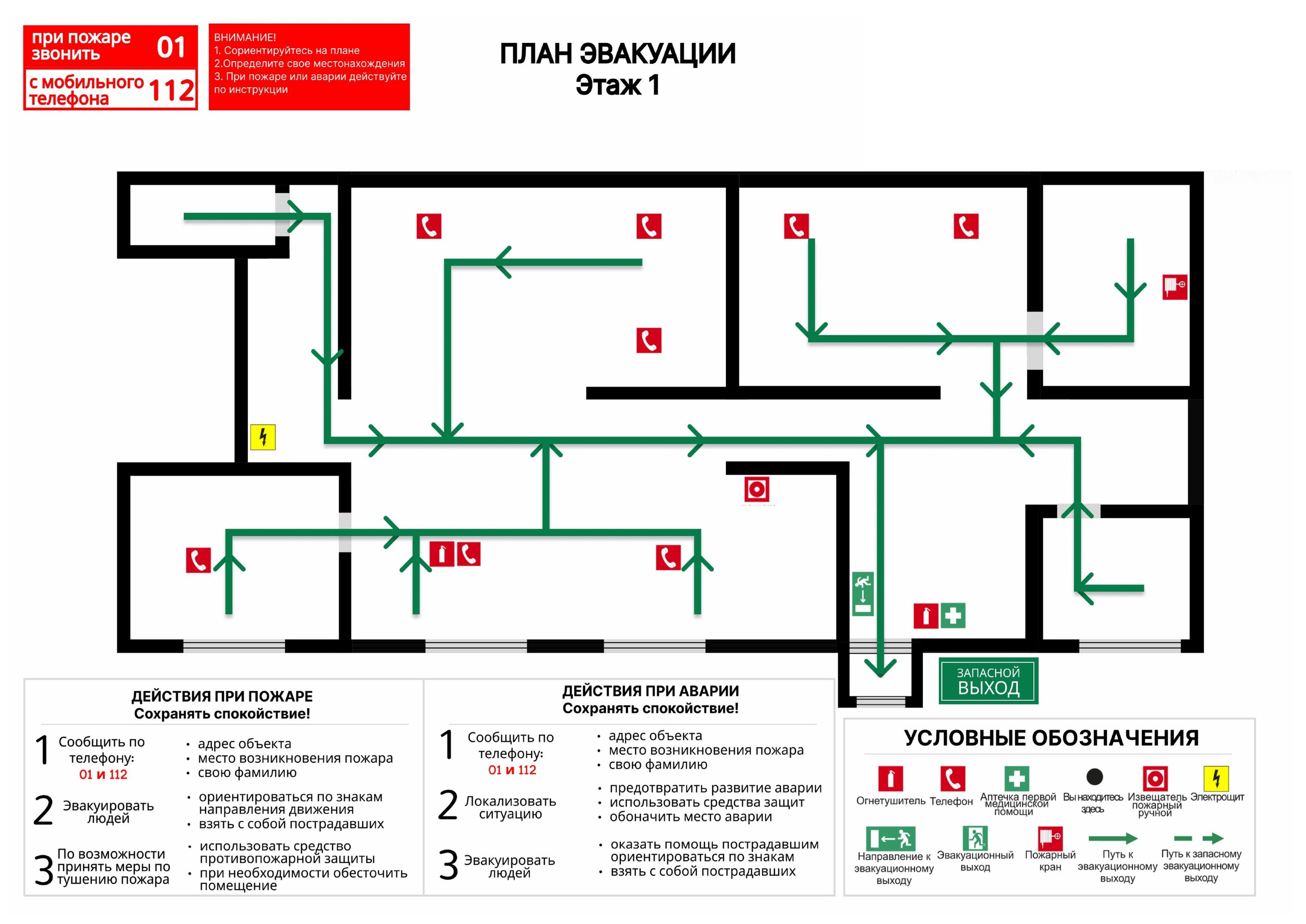Пожарный план. Графический дизайнер с внедрением нейросетей