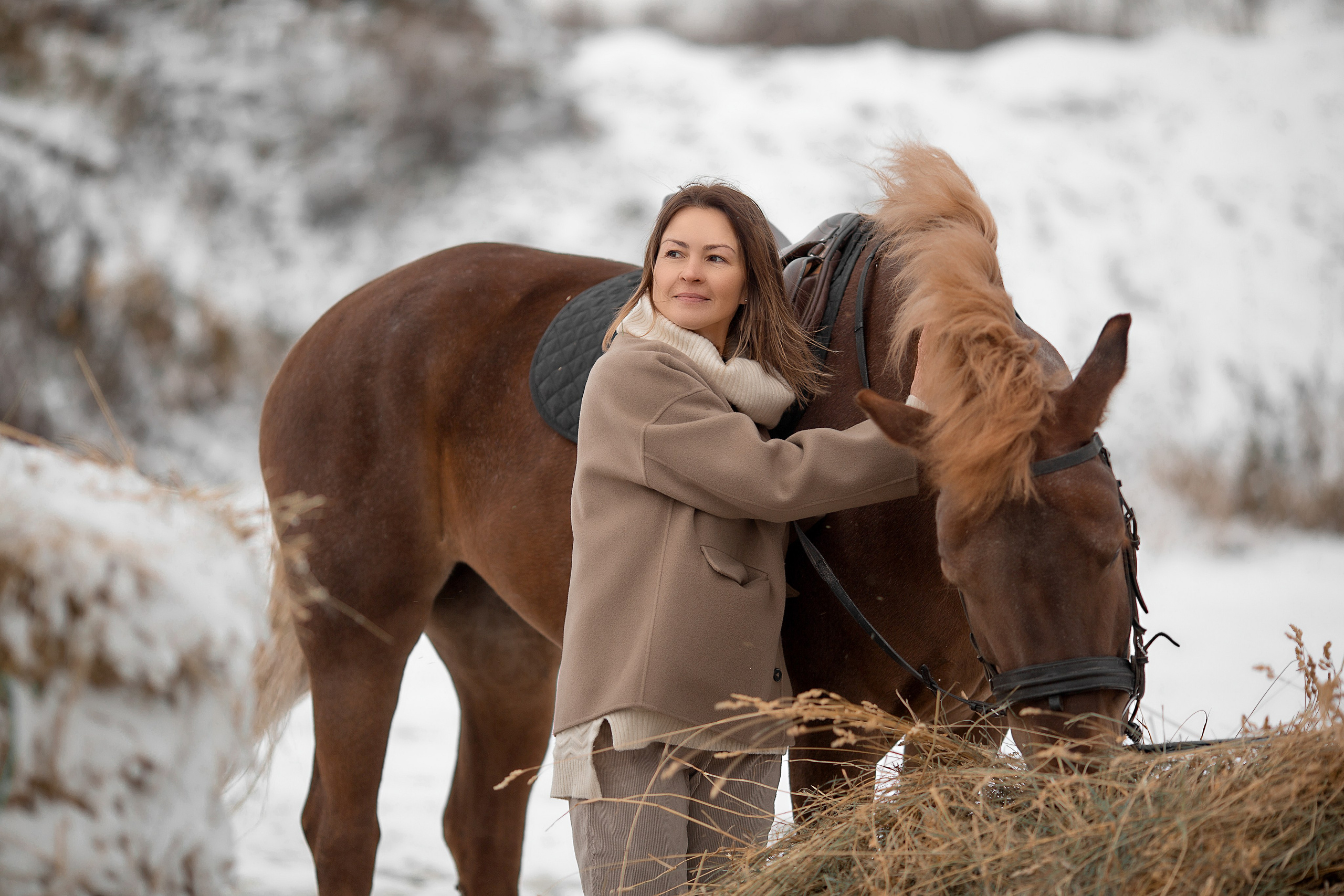 Екатерина и Радуга. Фотосессия с лошадьми в Нижнем Новгороде
