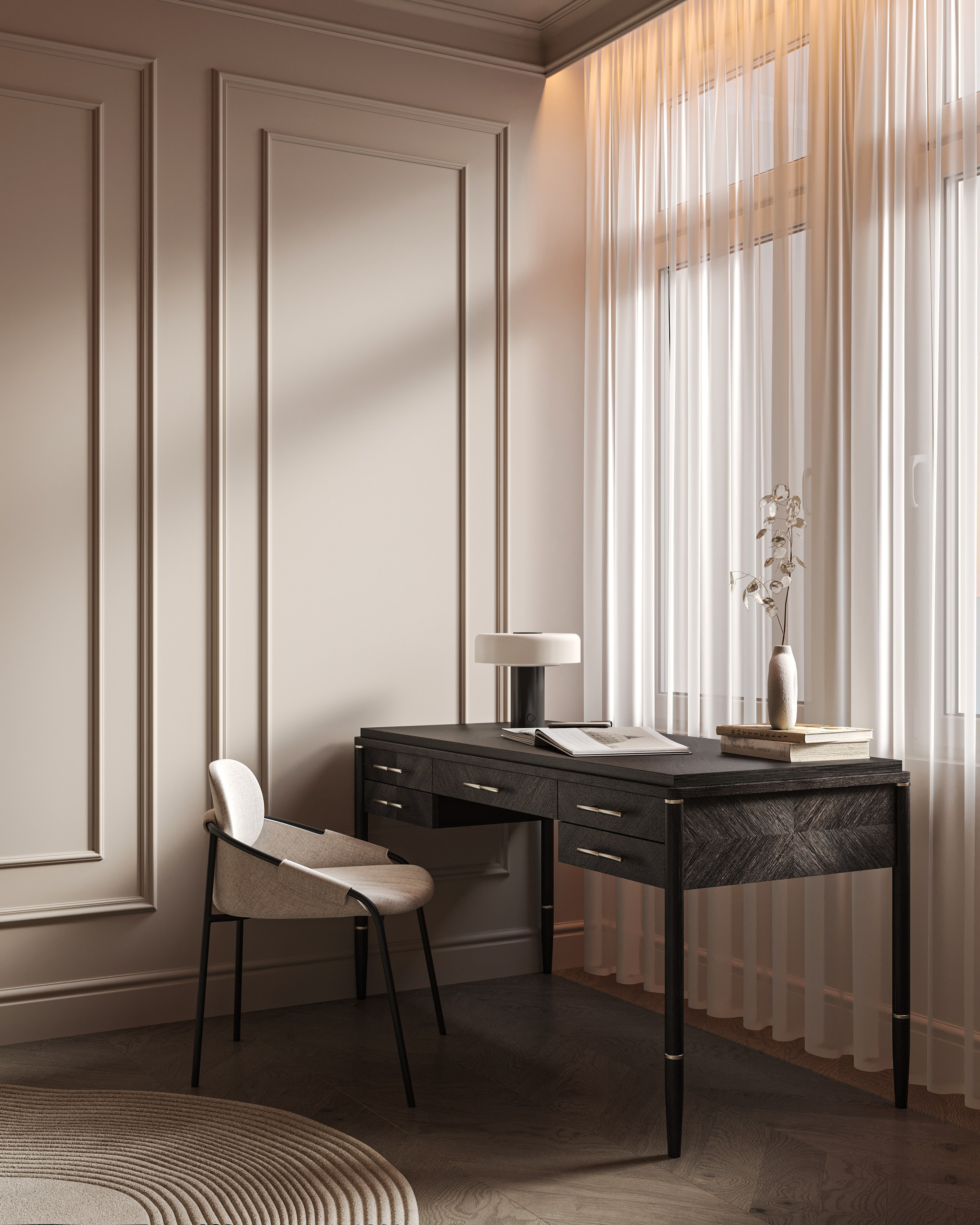 Кабинет ЖК «Континенталь». 3D визуализация интерьера Надежда Соколова