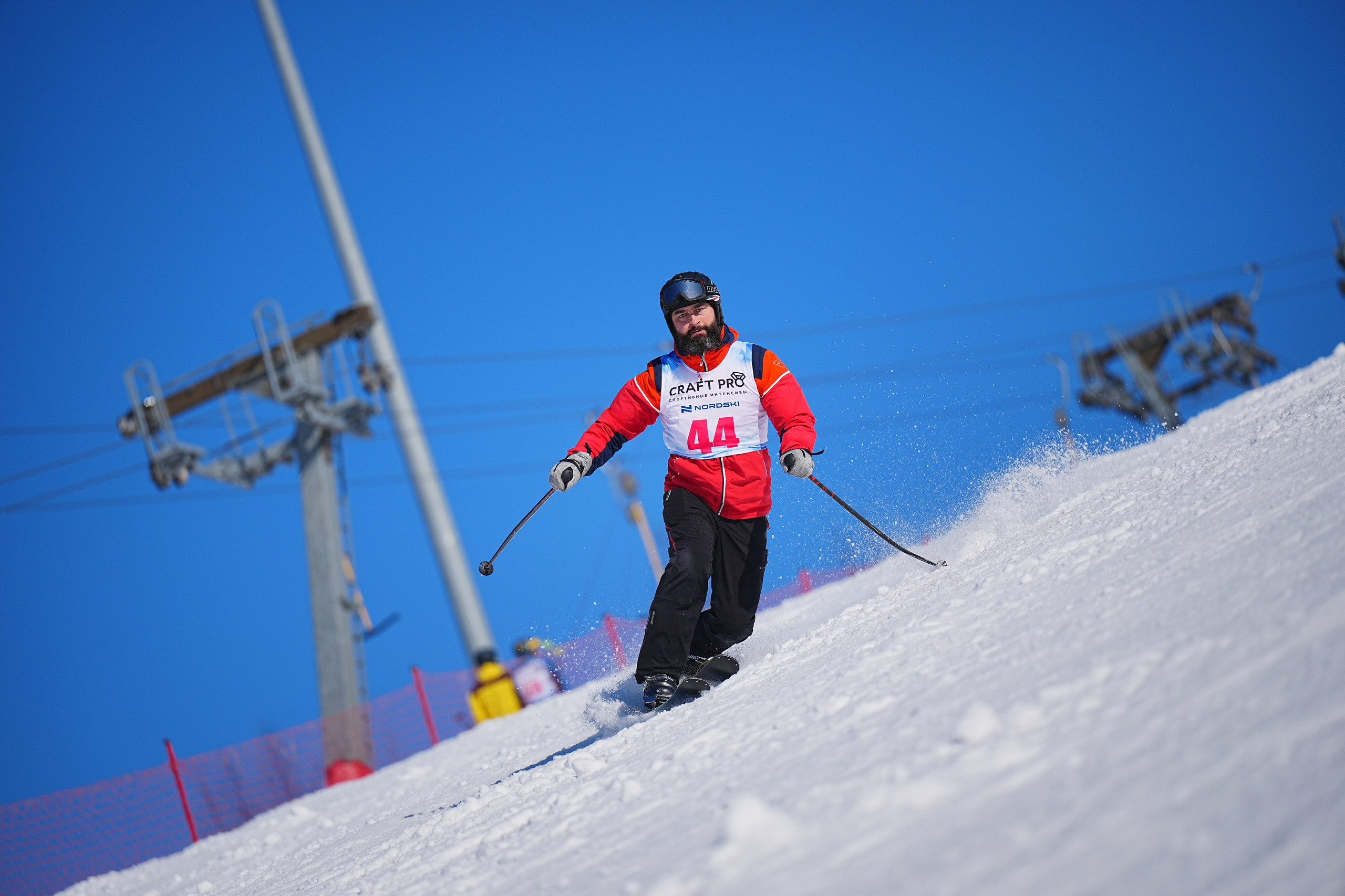 Шуколово. Открытое Первенство МФТИ по горным лыжам. GS, Telemark, 2024. Фотограф Студитский Евгений