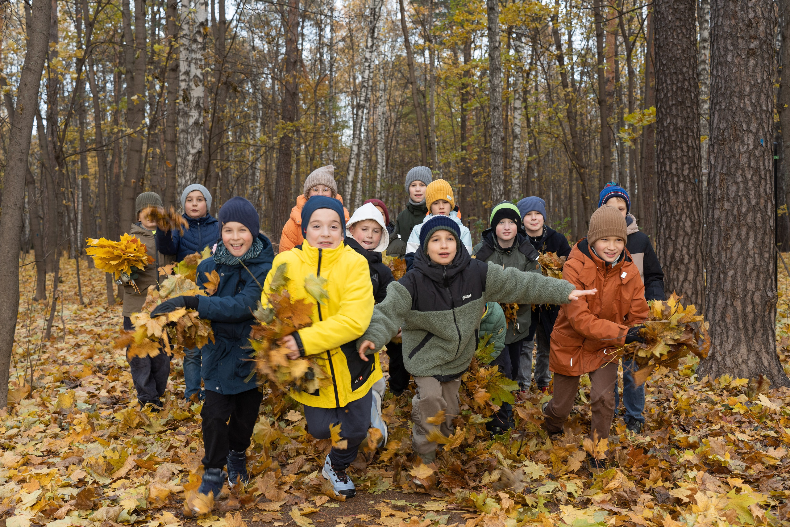 Съёмка класса в парке. Семейный и контент фотограф в Москве Алёна Сливка