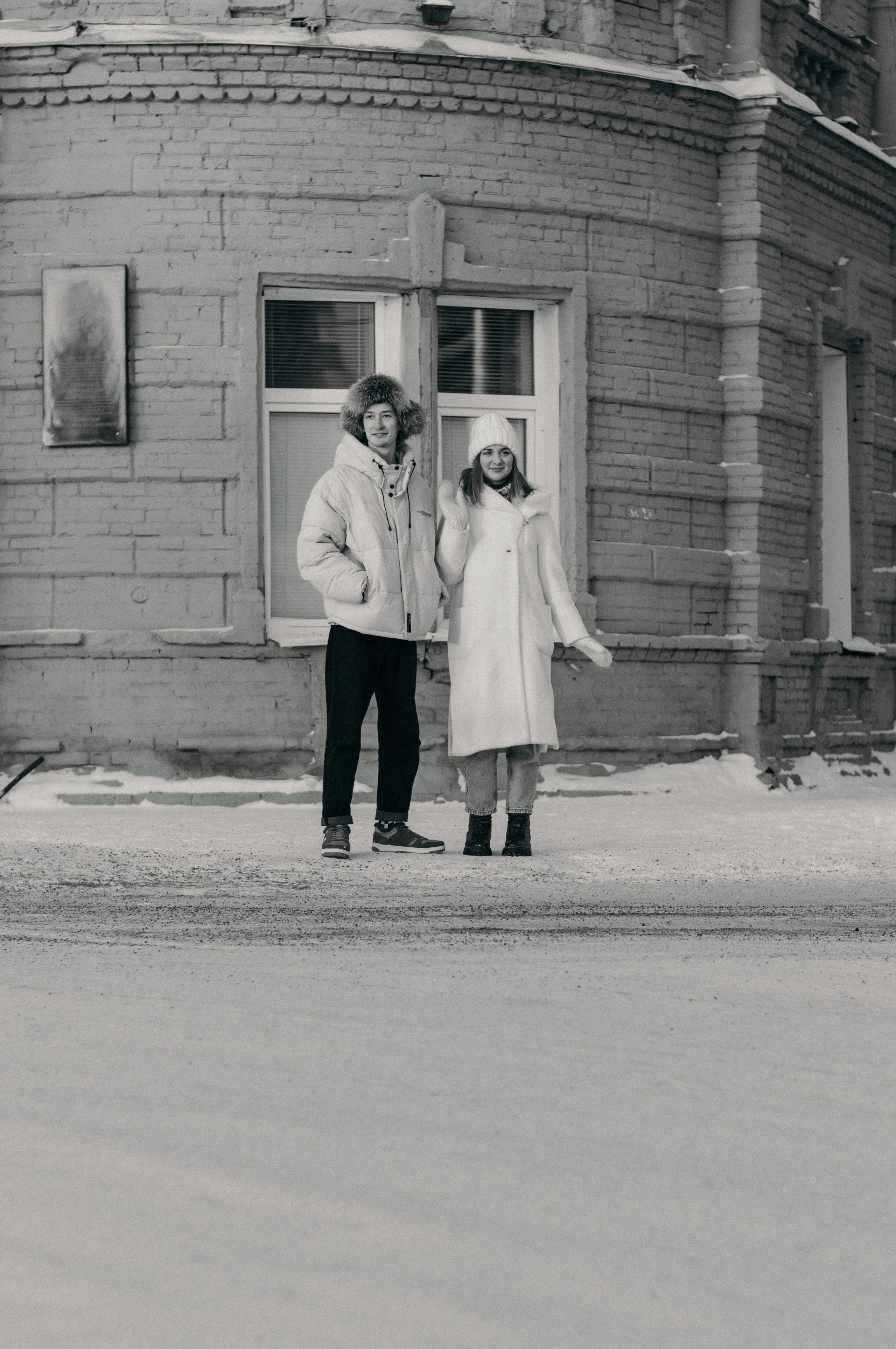 Зимняя лавстори фотосессия на улице. Дарья и Даниил. Портретный и лавстори фотограф в Стерлитамаке Альбина Шарт