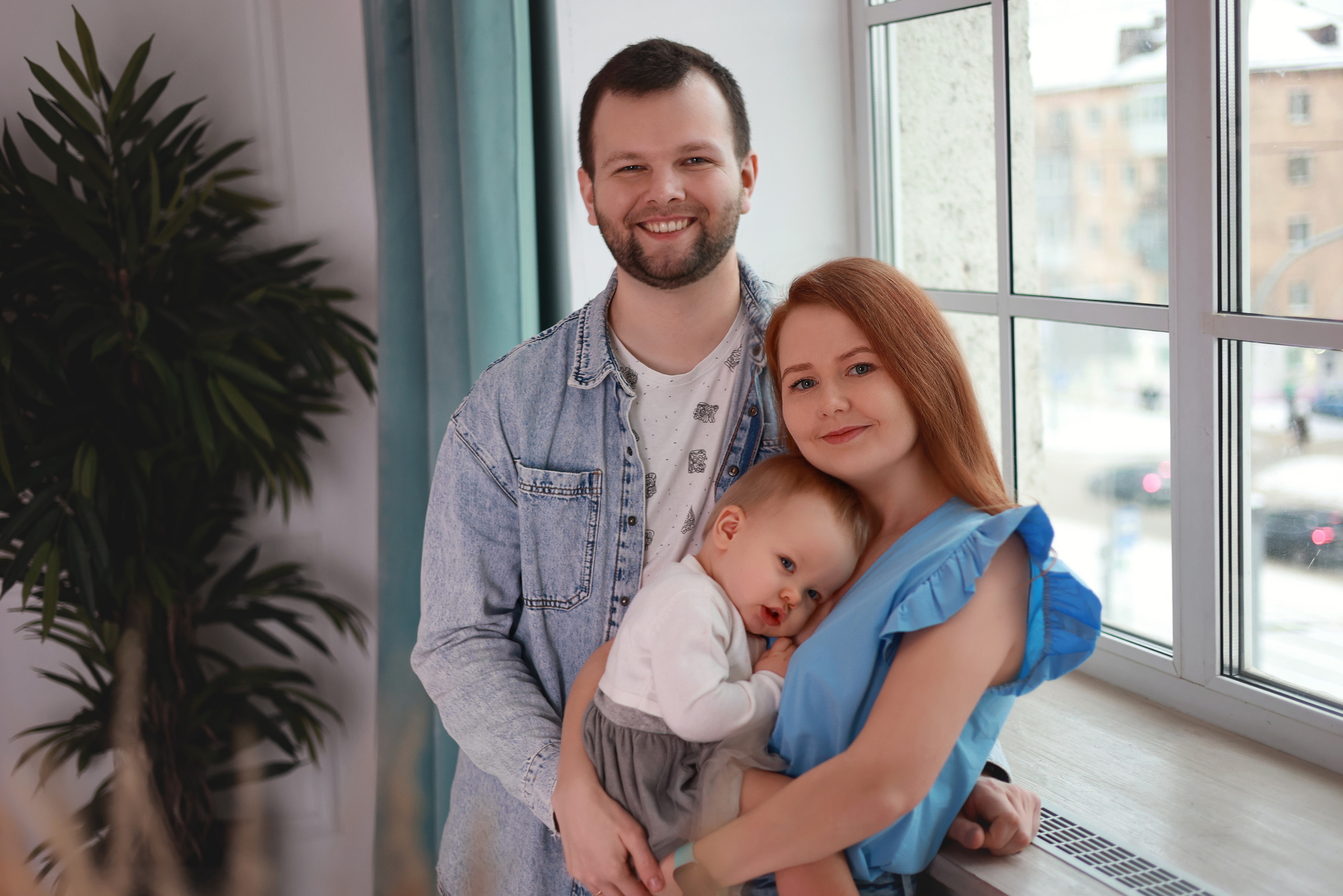 Семья Шумихиных — Слава, Алена и Полиночка (фотостудия Престиж). Семейный и детский фотограф в Перми Мария Карабатова