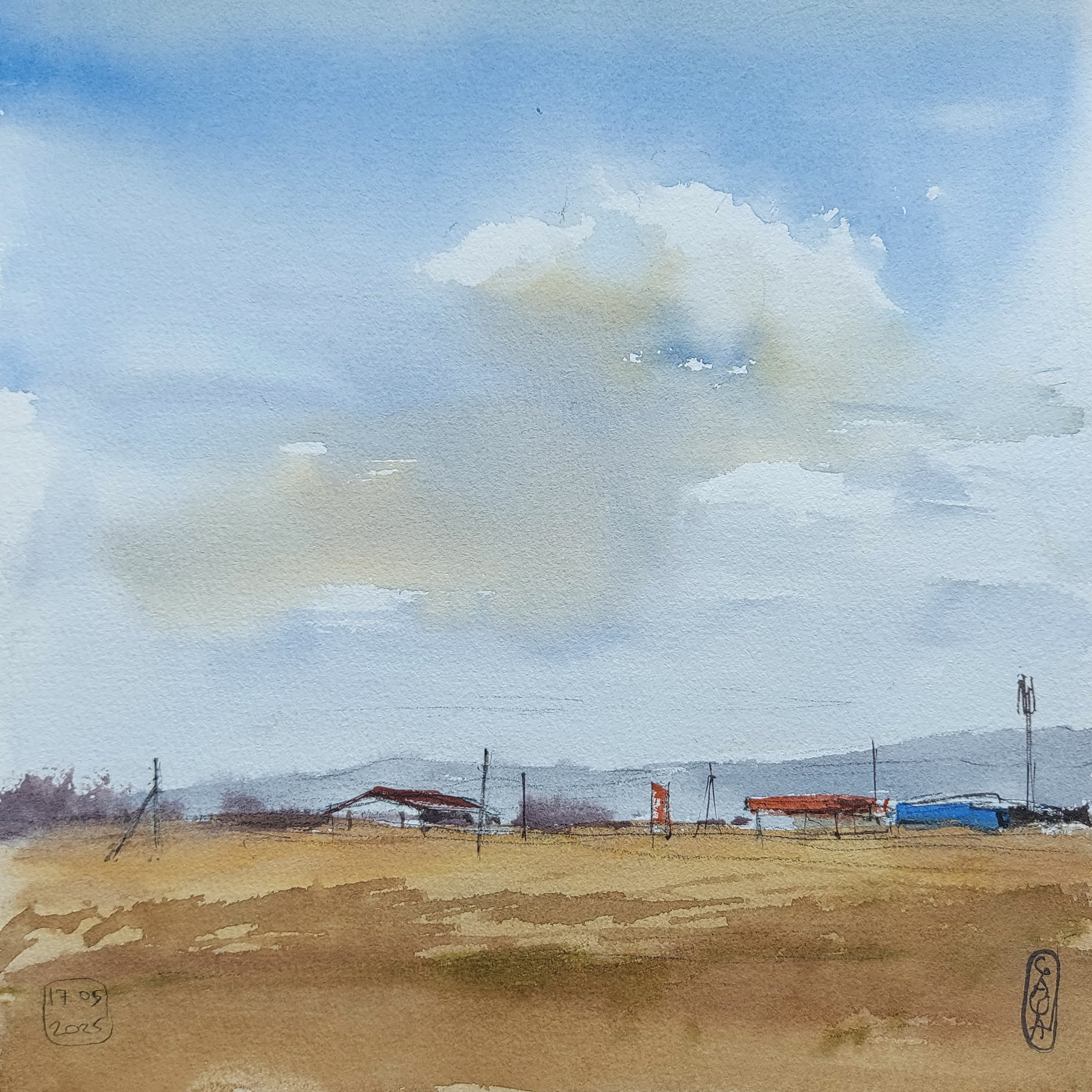 A gas station in the suburbs of Krasnokamensk, Zabaykalsky Krai, Russia | May 2025 | 26 x 26 cm