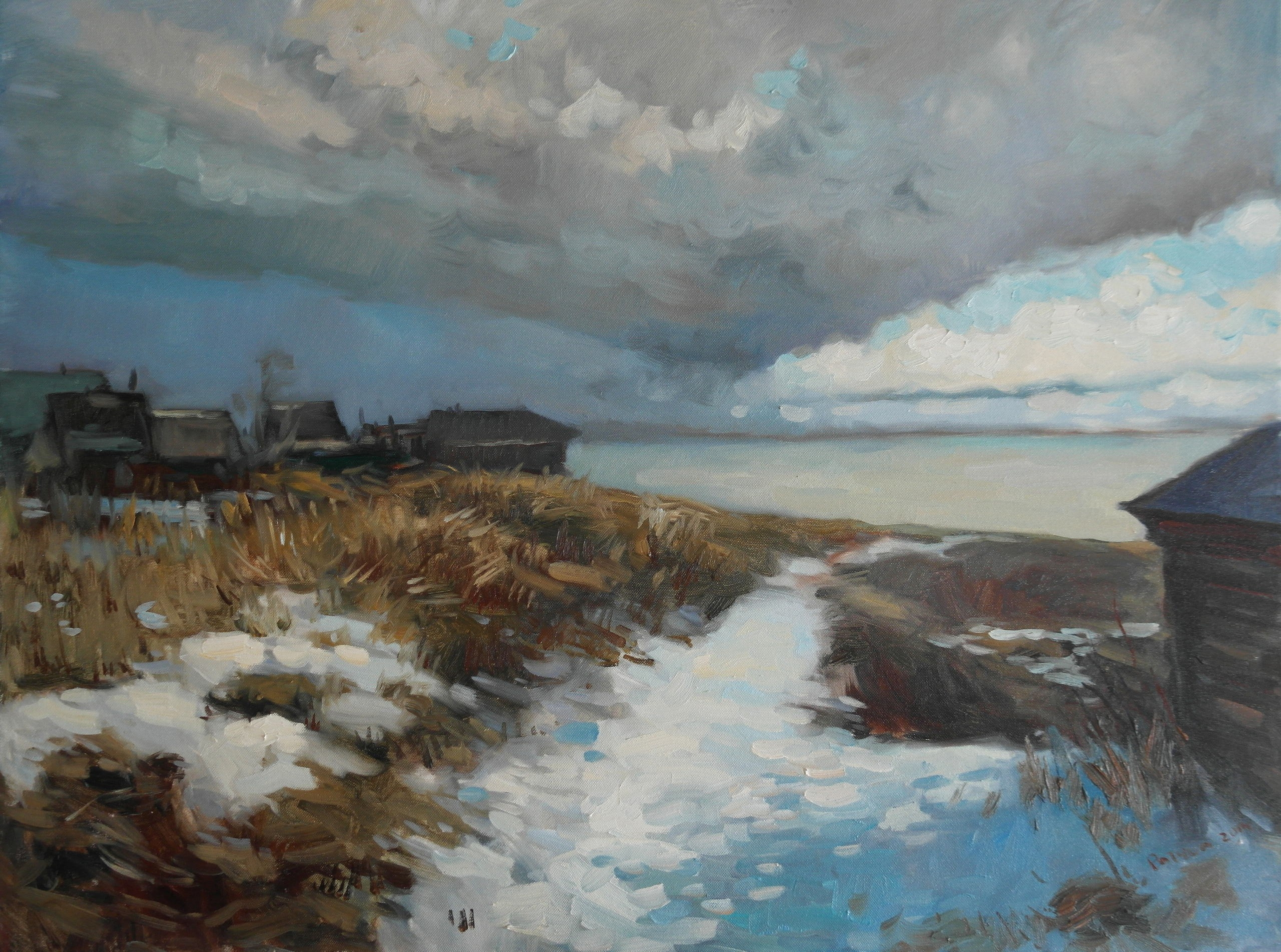Весенняя буря в Ростове Великом 60х80 , холс, масло.