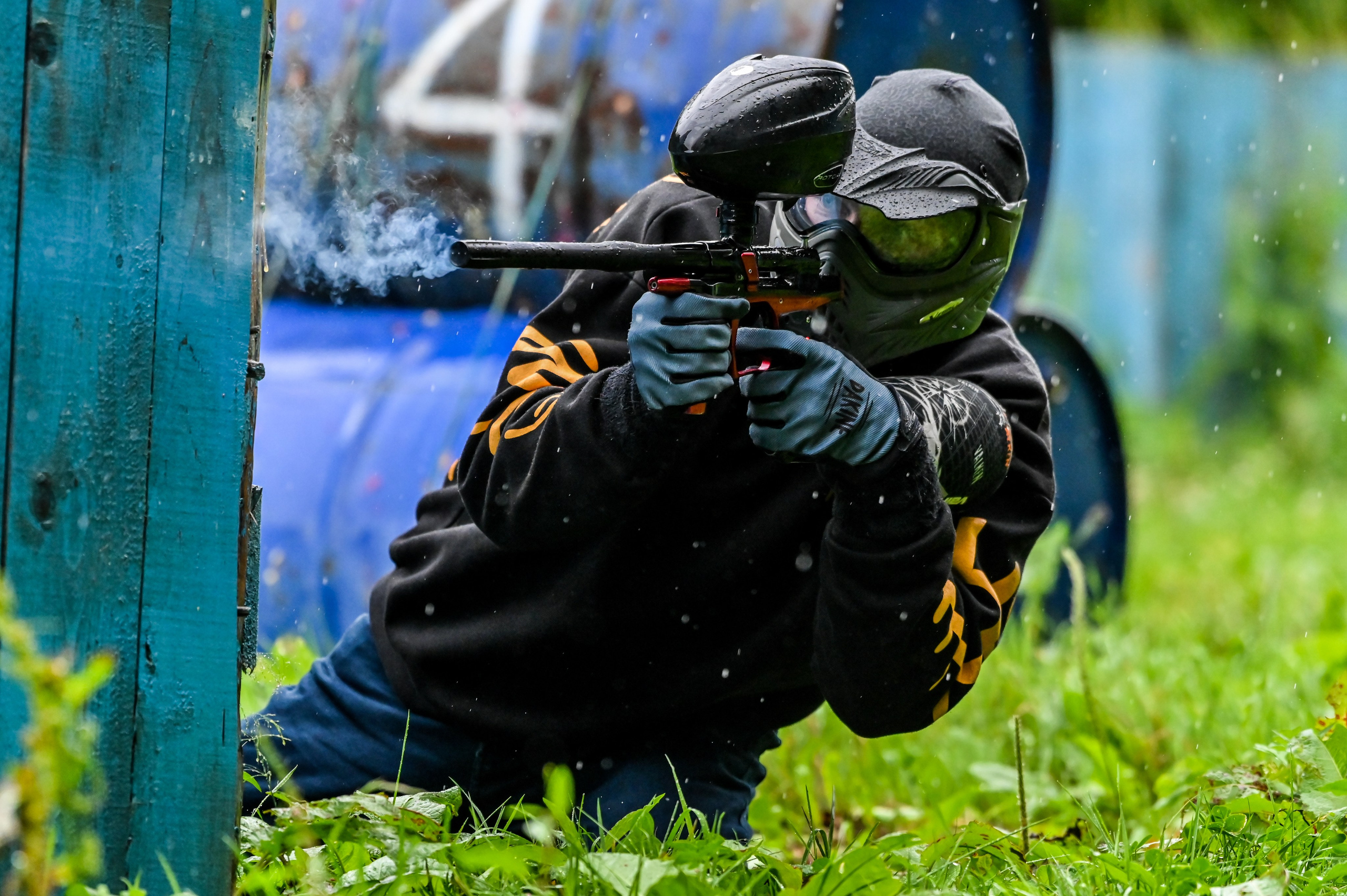 Пейнтбол в Дождь. Фоторепортажи Сахалина