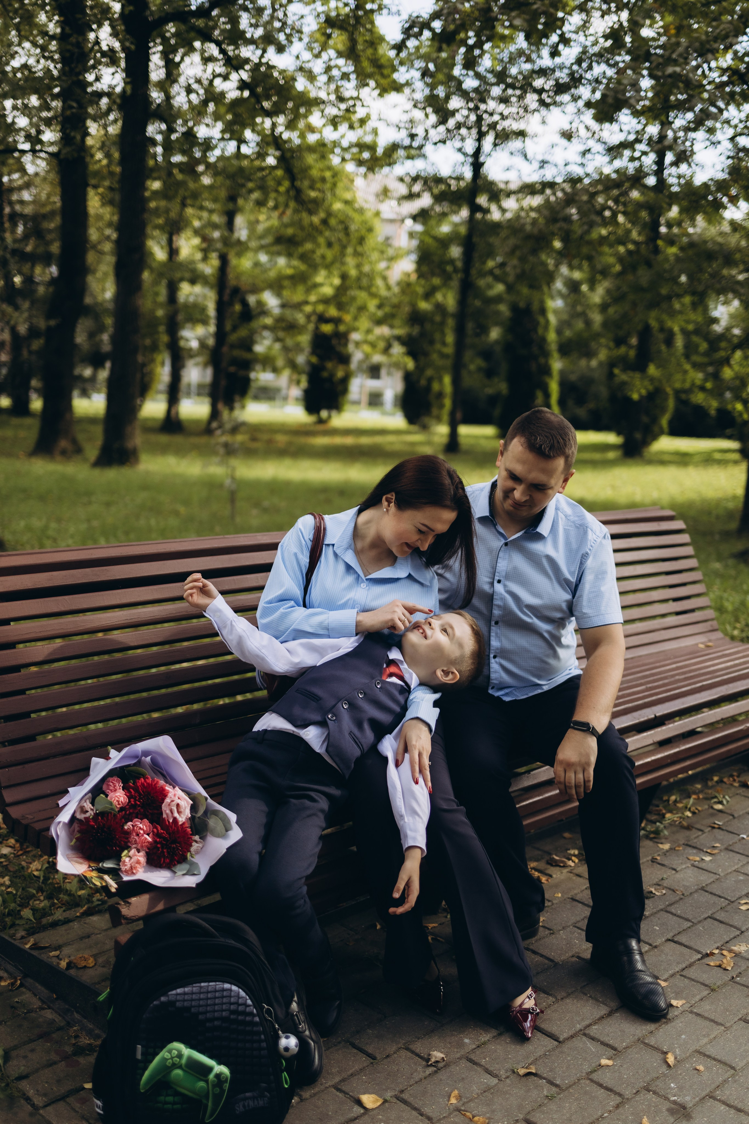 Первая школьная фотография Димули (1.09.2025 г.) г. Обнинск (Калужская обл.). Надежда Стар семейный и церковный фотограф в Жукове и Калужской области