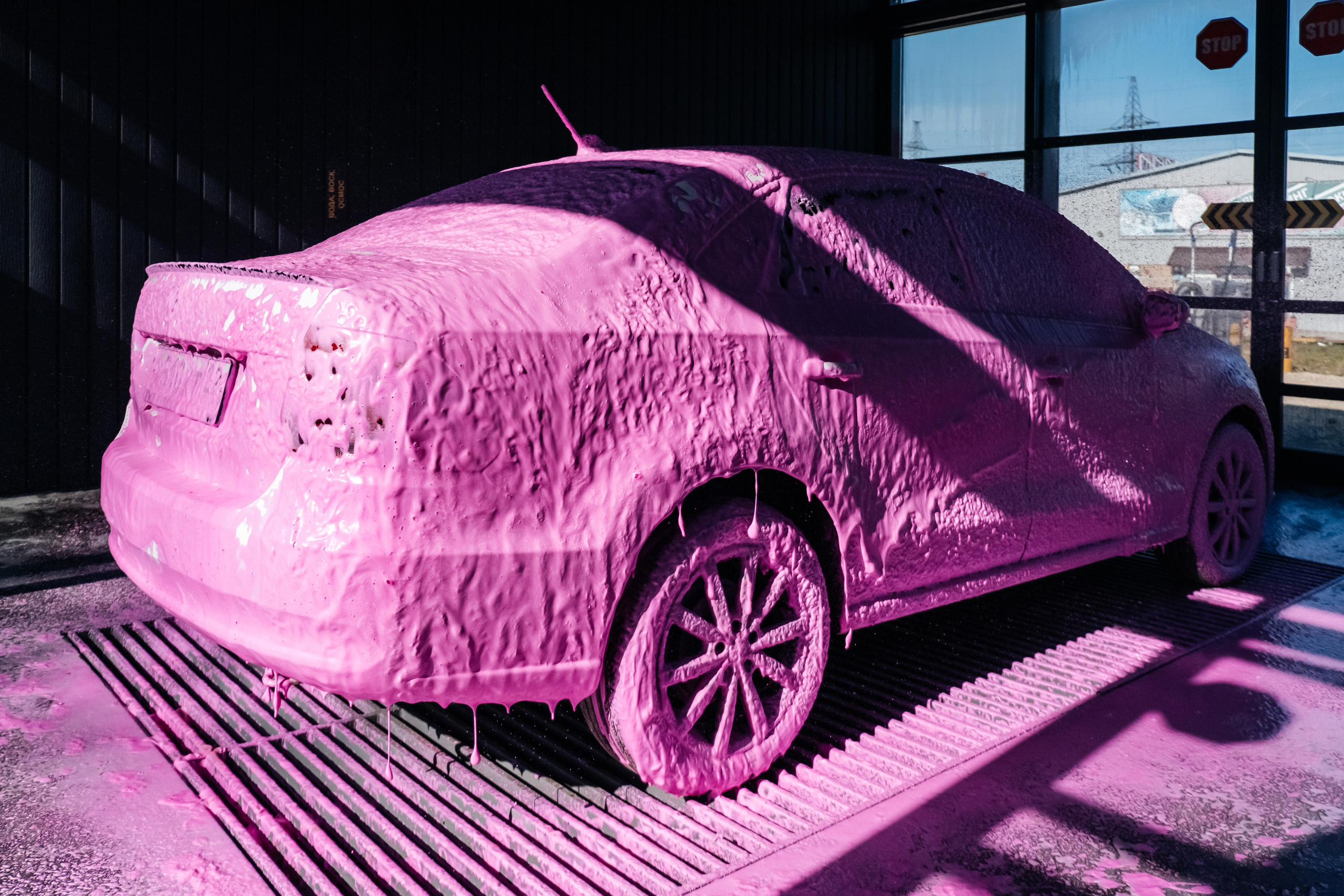 Автомойка самообслуживания Пена. Контент для соцсетей. Лихошерстов Андрей — фотограф для бизнеса из Сибири