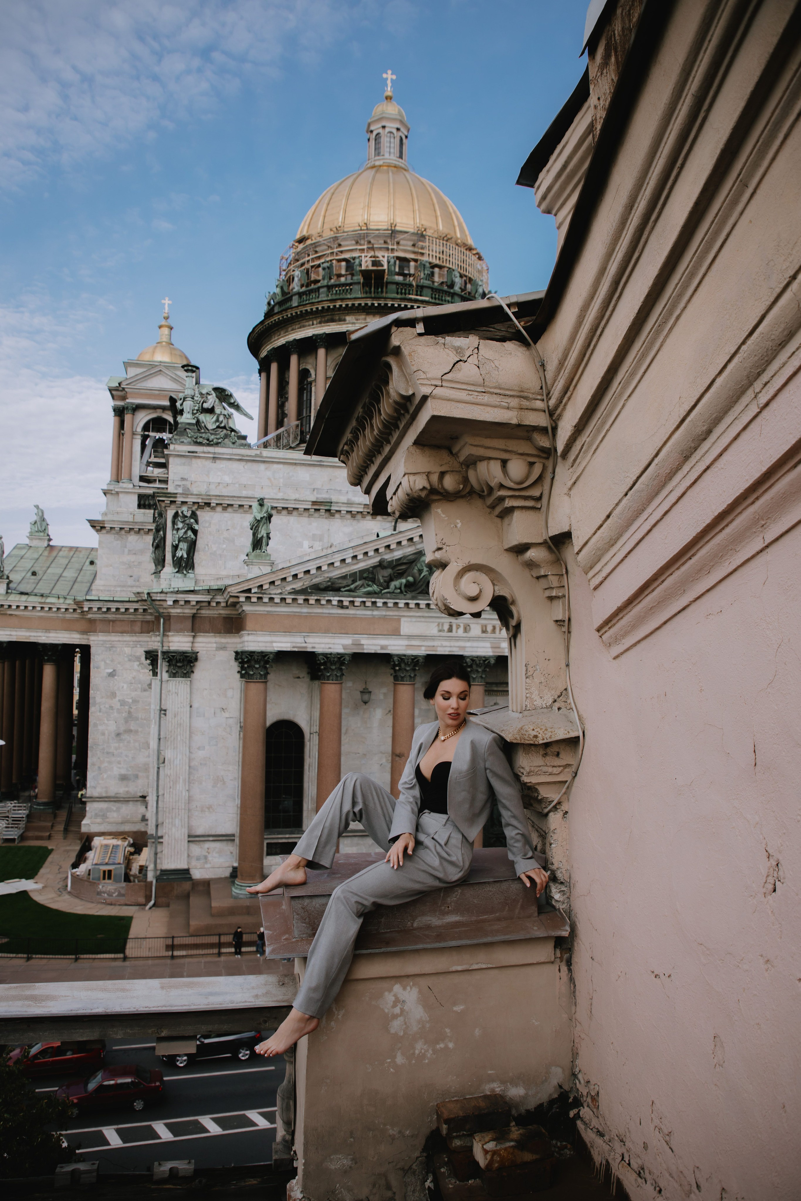 Вероника (съемка на крыше). Фотограф в Москве и Санкт-Петербурге Дарина